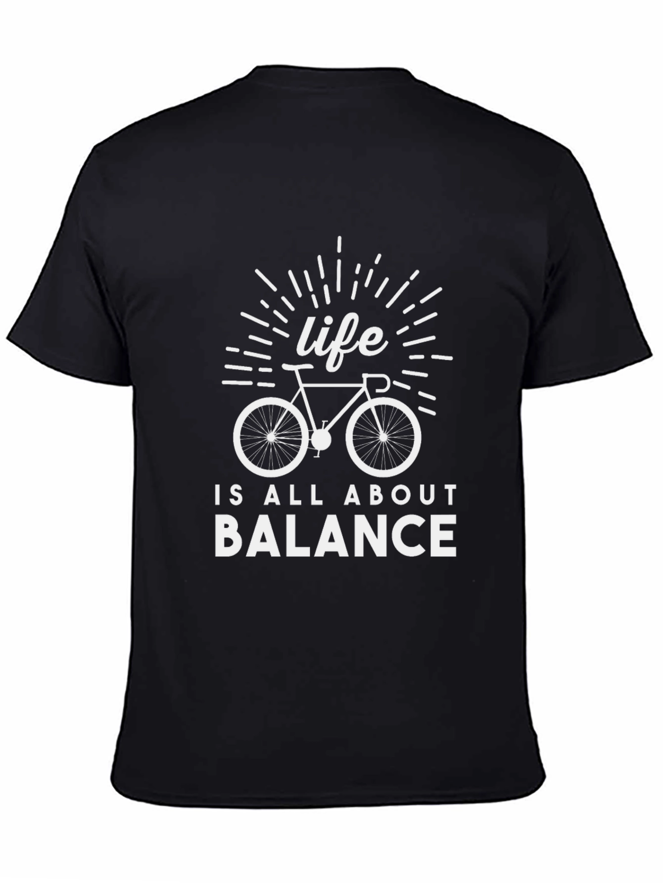 Life Balance Bike Graphic Tee - Black