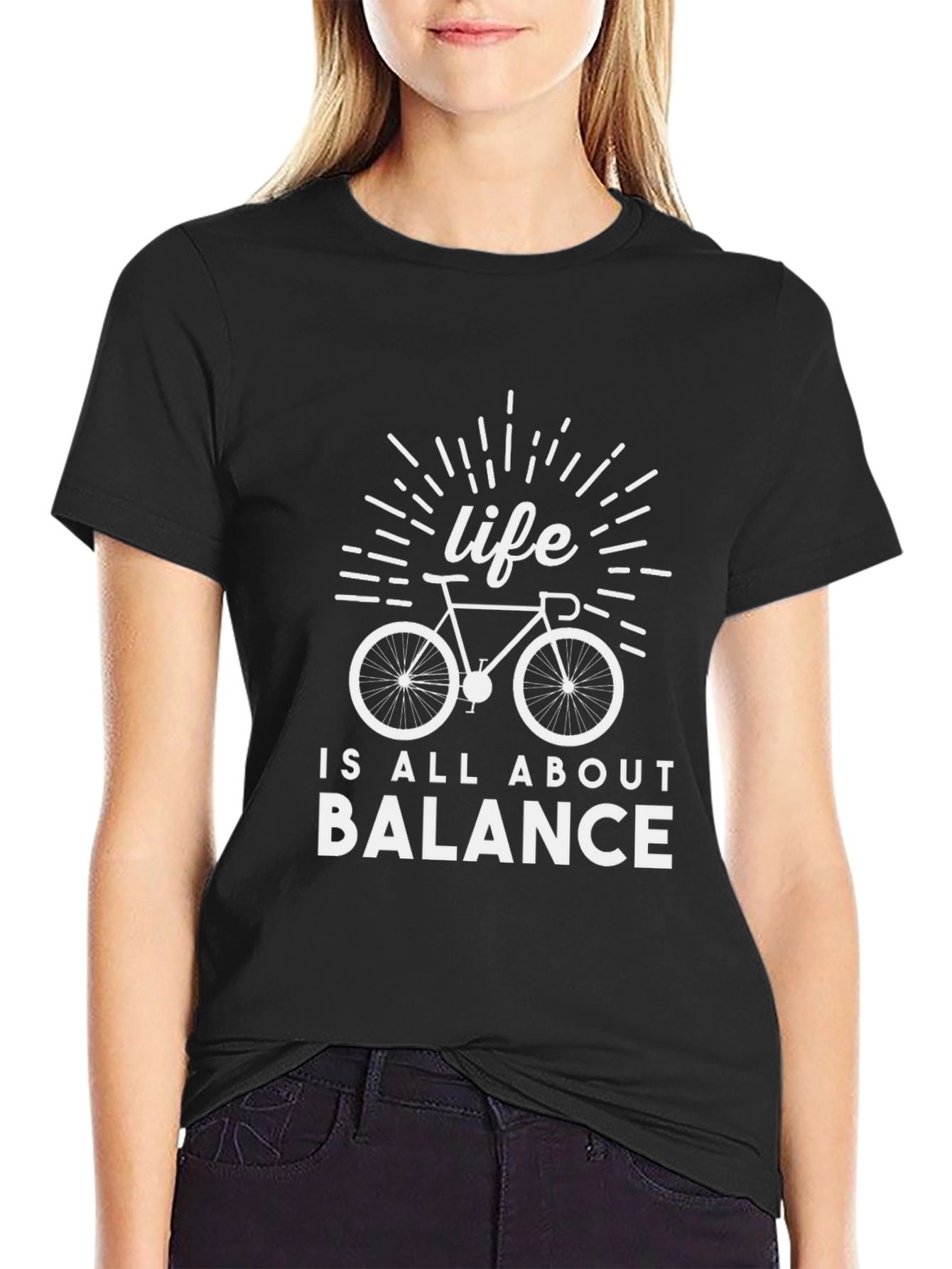 Life Balance Bike Graphic Tee - Black