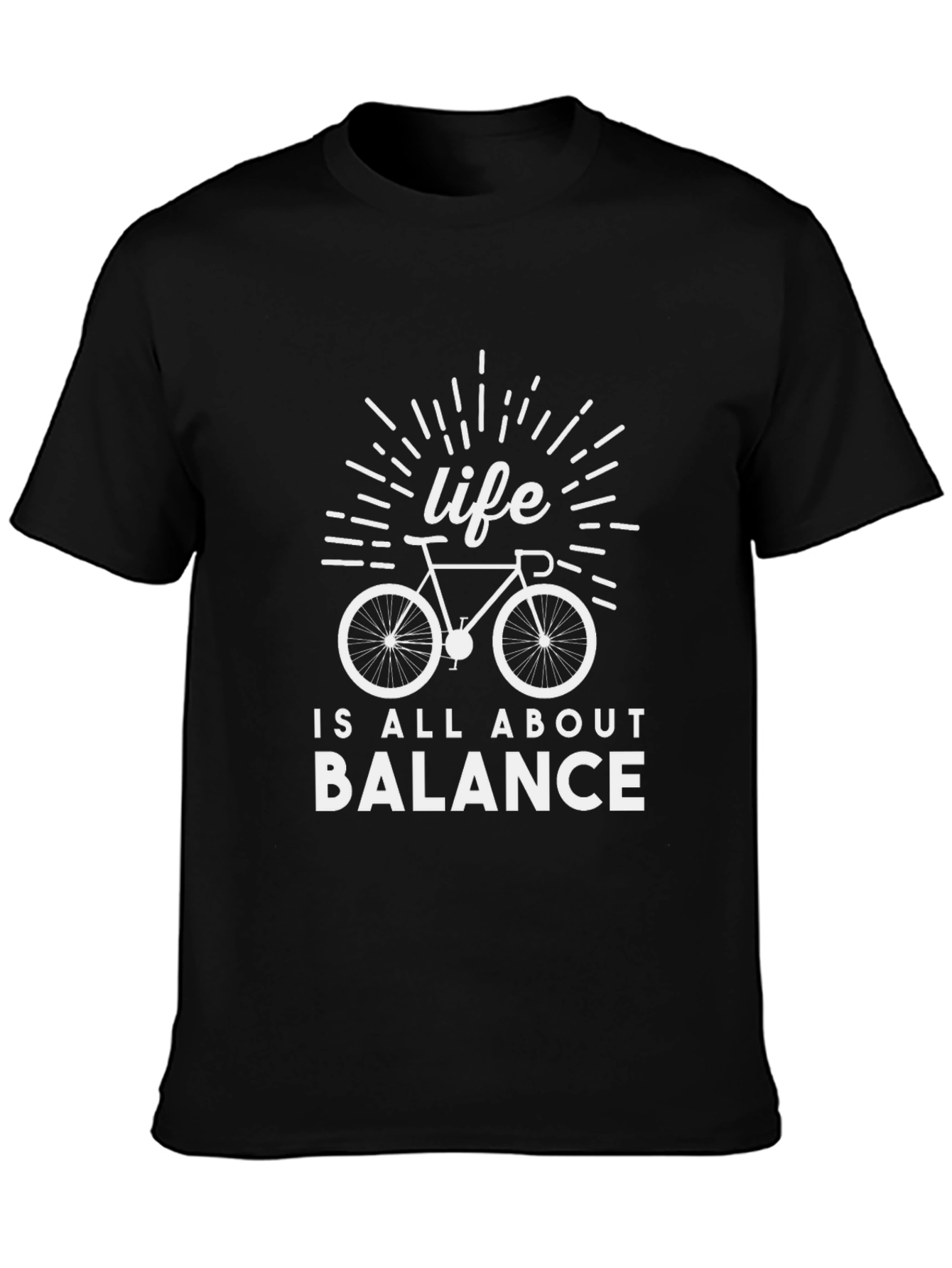Life Balance Bike Graphic Tee - Black