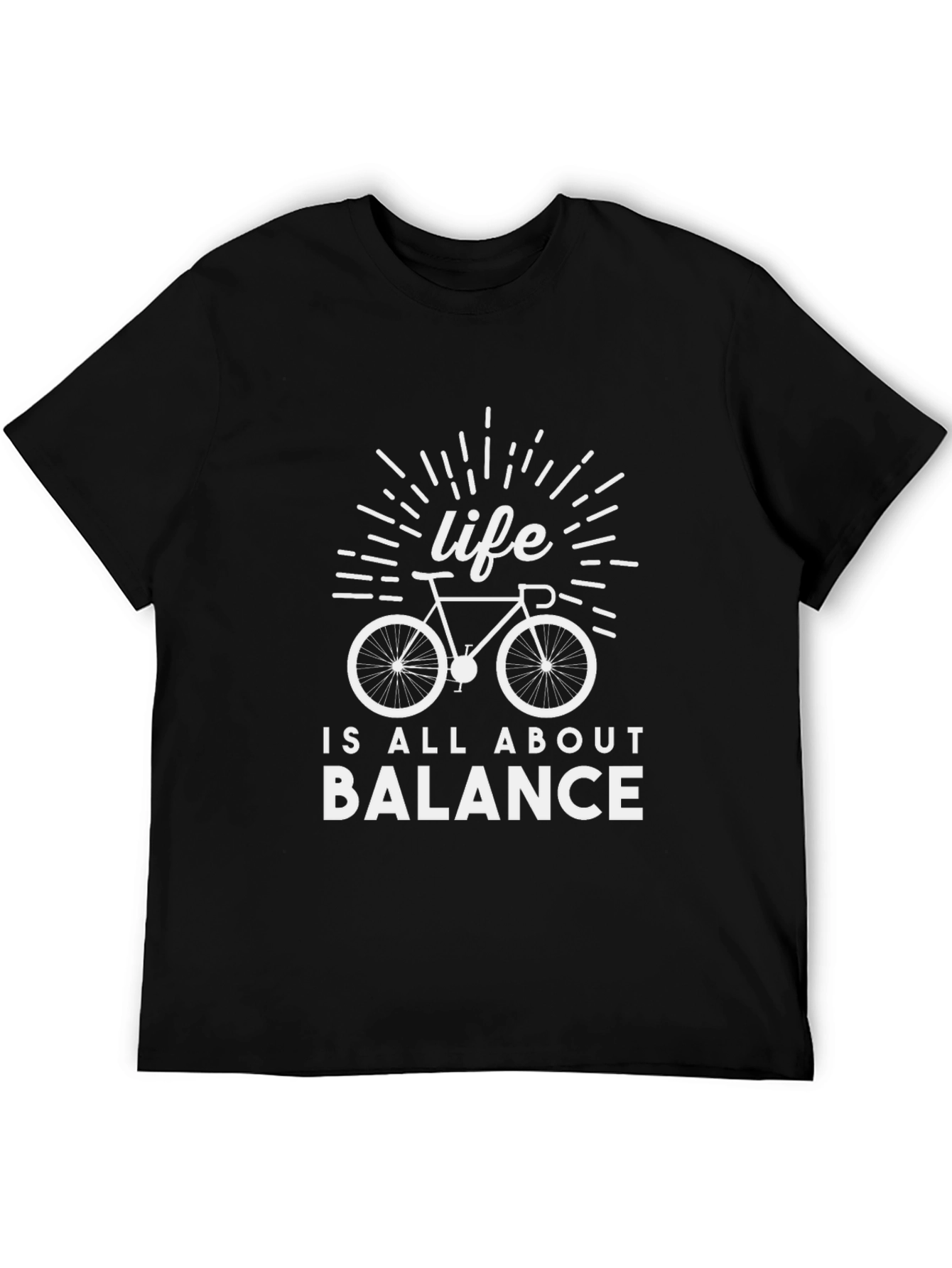 Life Balance Bike Graphic Tee - Black