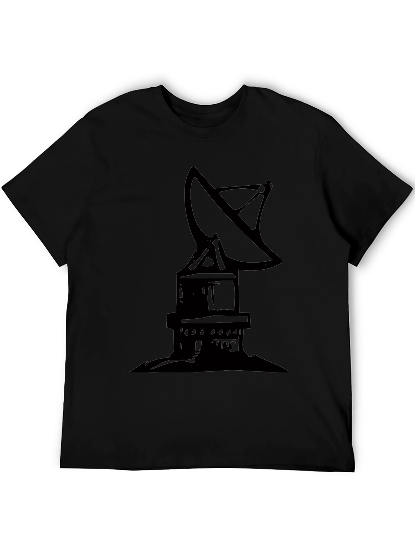 Satellite Dish Graphic Tee - Black