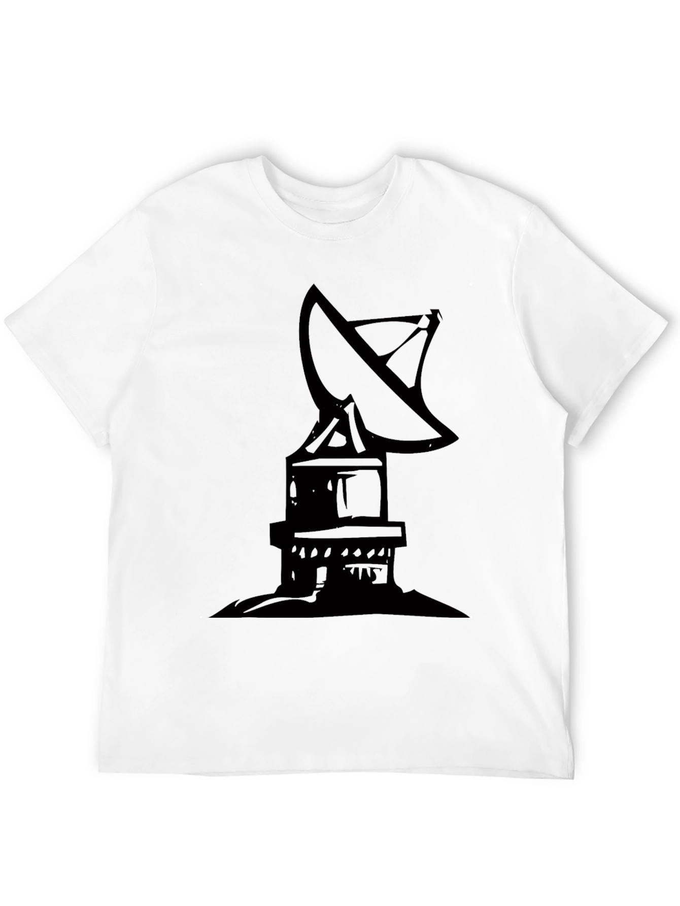 Satellite Dish Graphic Tee - Black