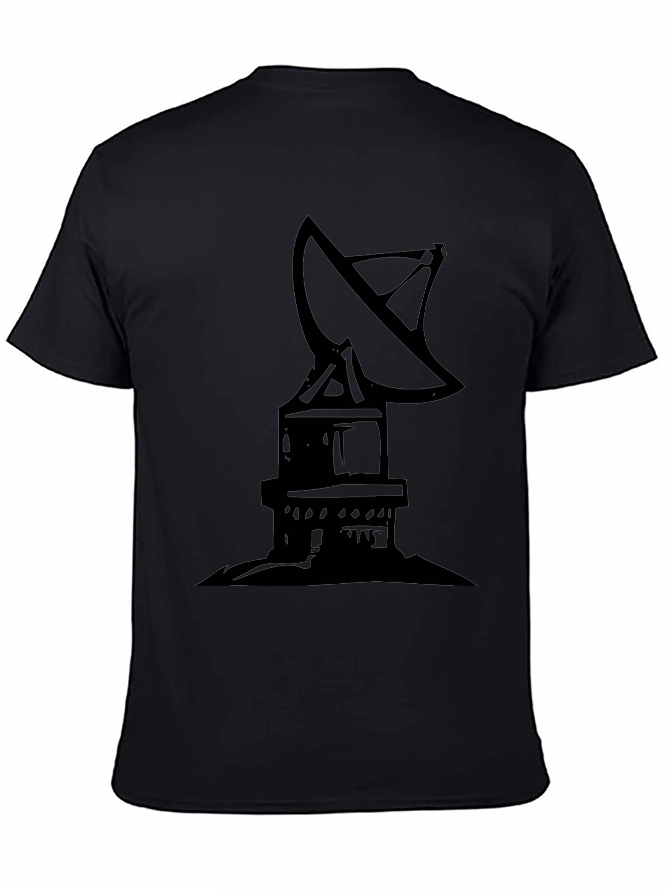 Satellite Dish Graphic Tee - Black