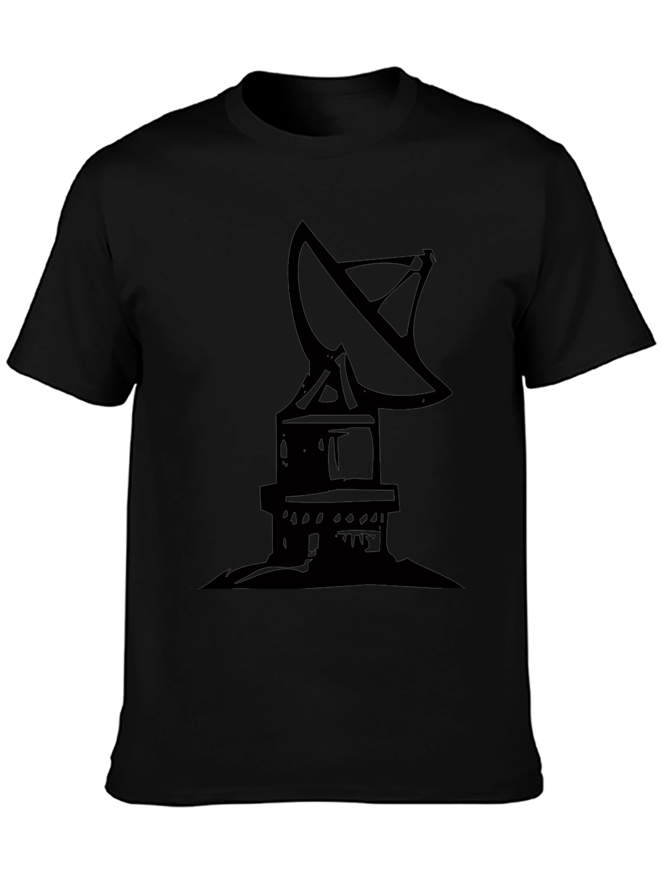 Satellite Dish Graphic Tee - Black