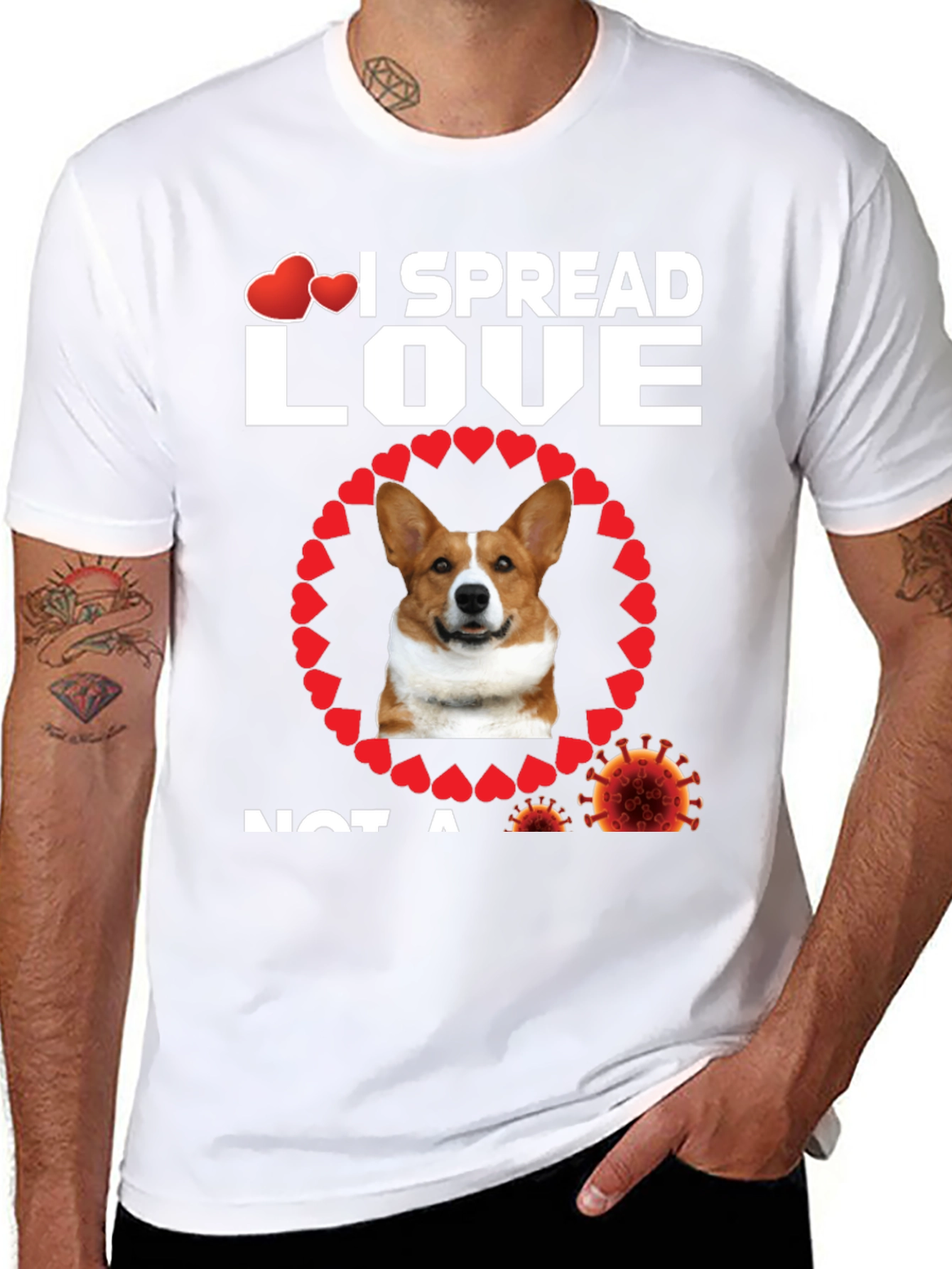 I Spread Love Dog Graphic Tee