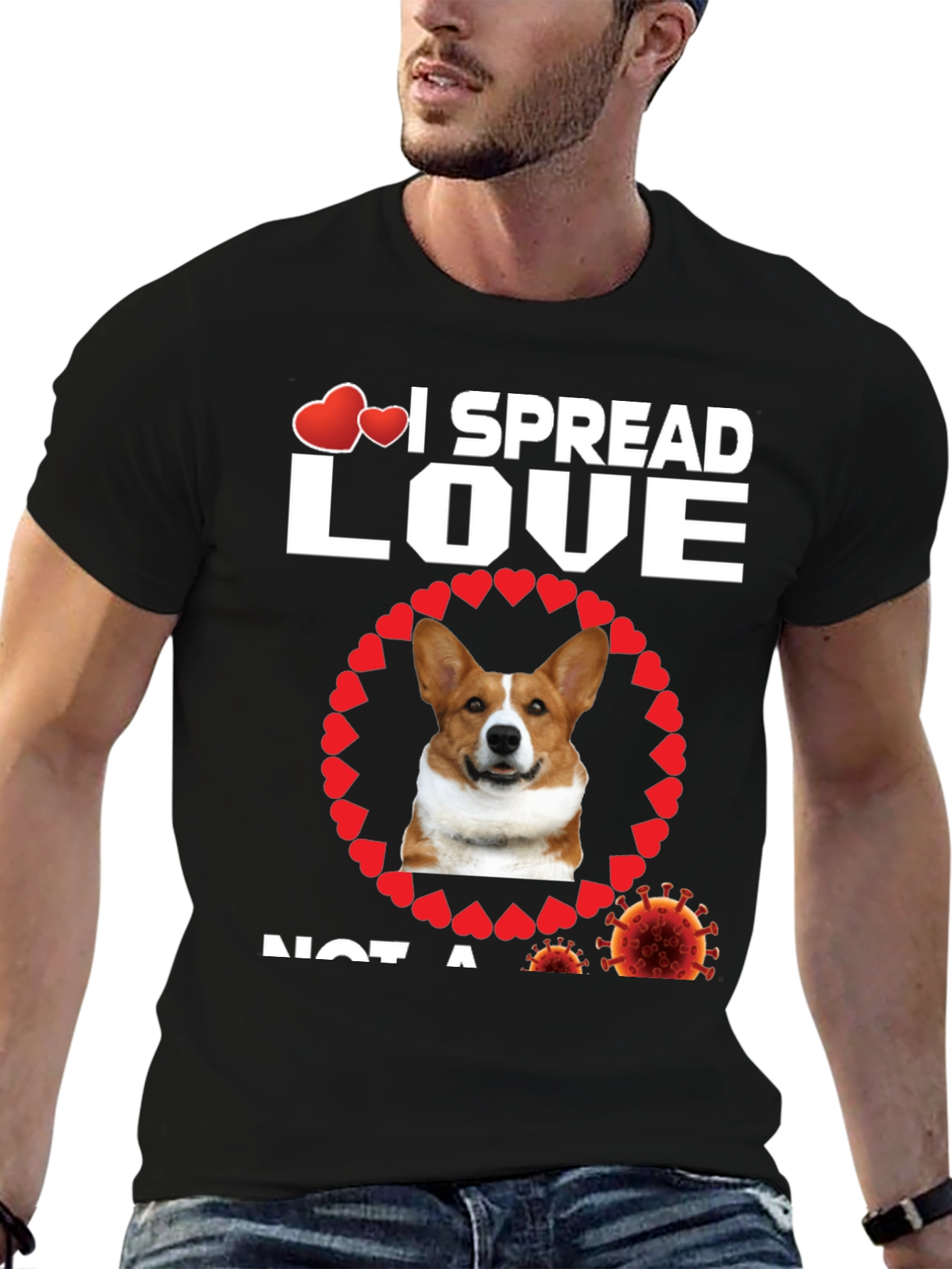 I Spread Love Dog Graphic Tee