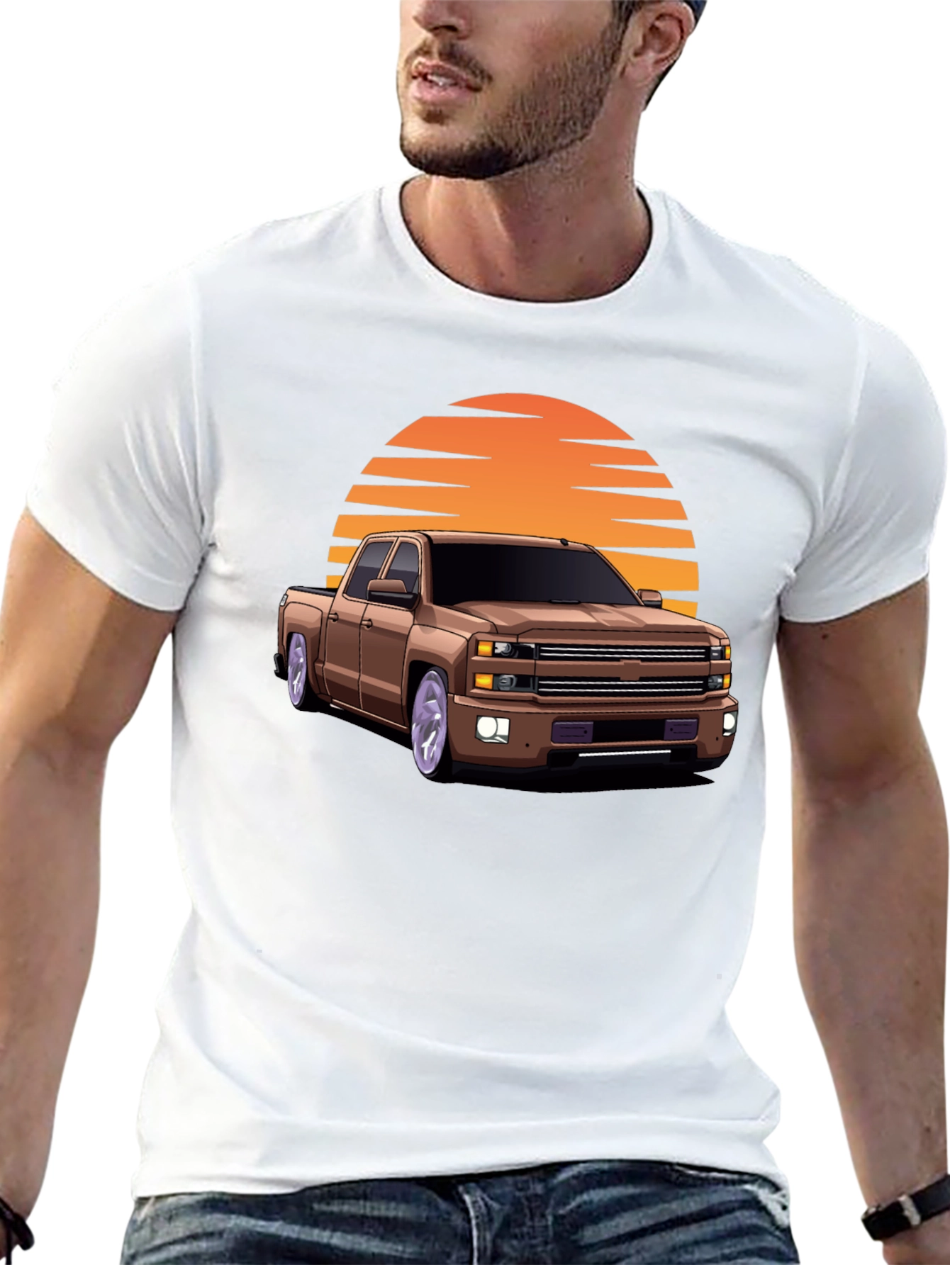 Truck & Sunset Graphic T-Shirt - Modern Streetwear