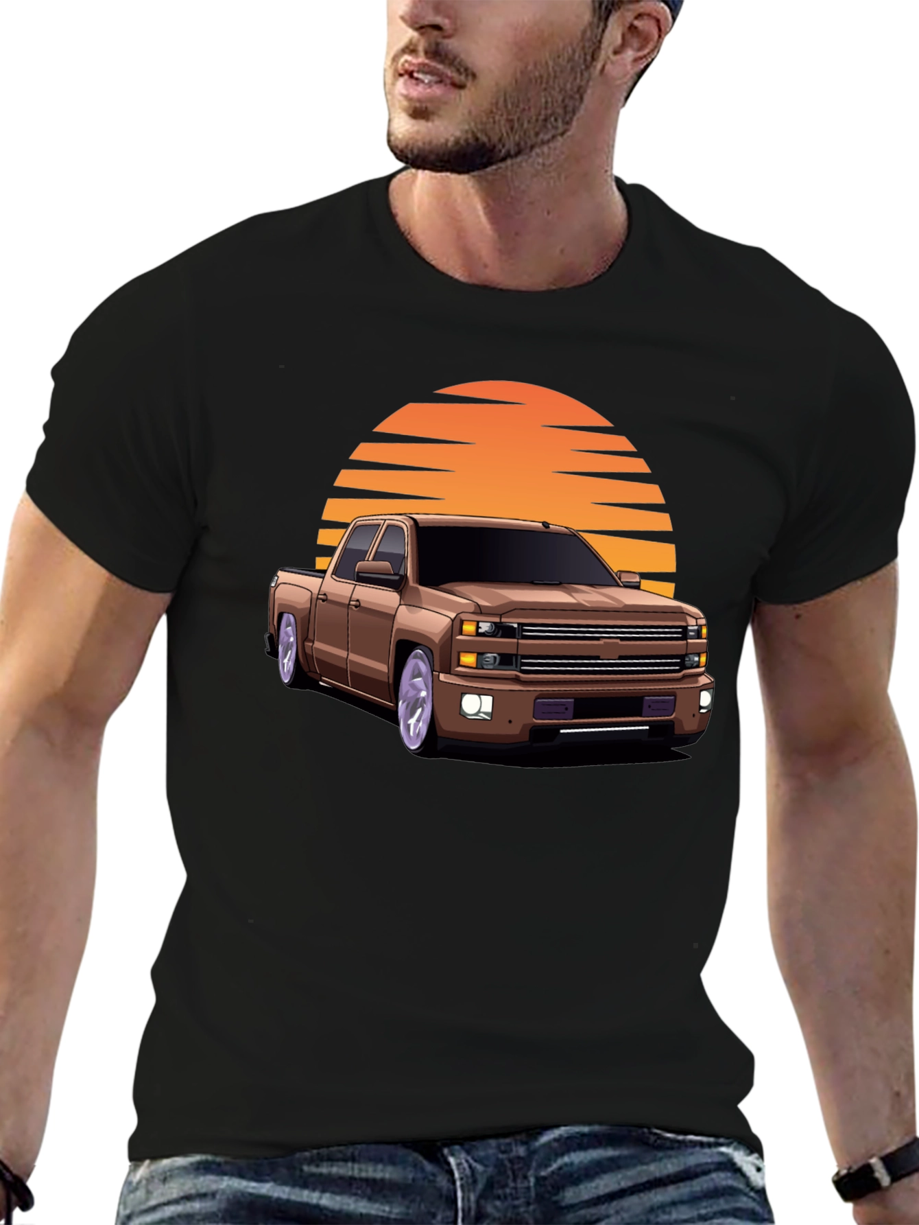 Truck & Sunset Graphic T-Shirt - Modern Streetwear