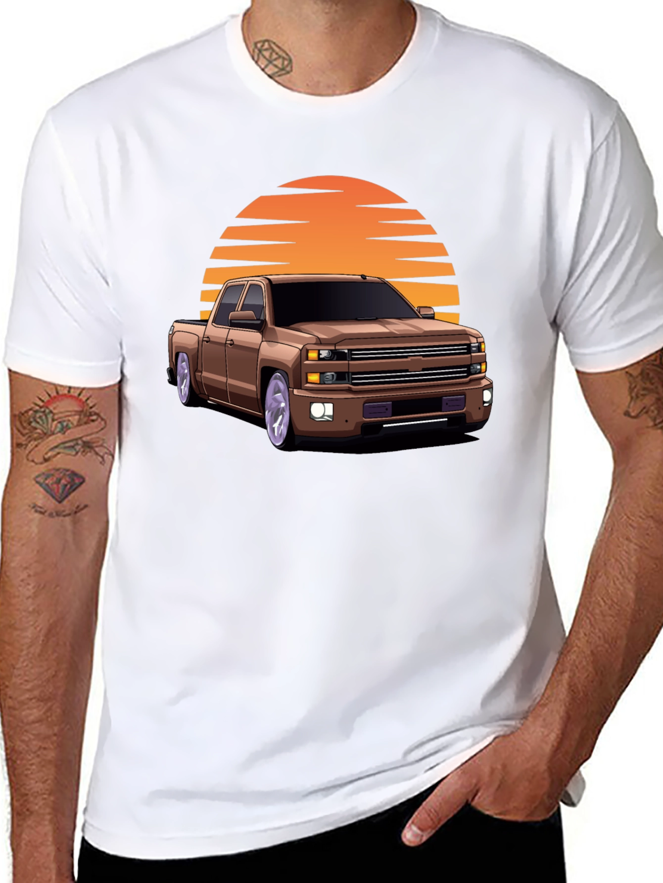 Truck & Sunset Graphic T-Shirt - Modern Streetwear