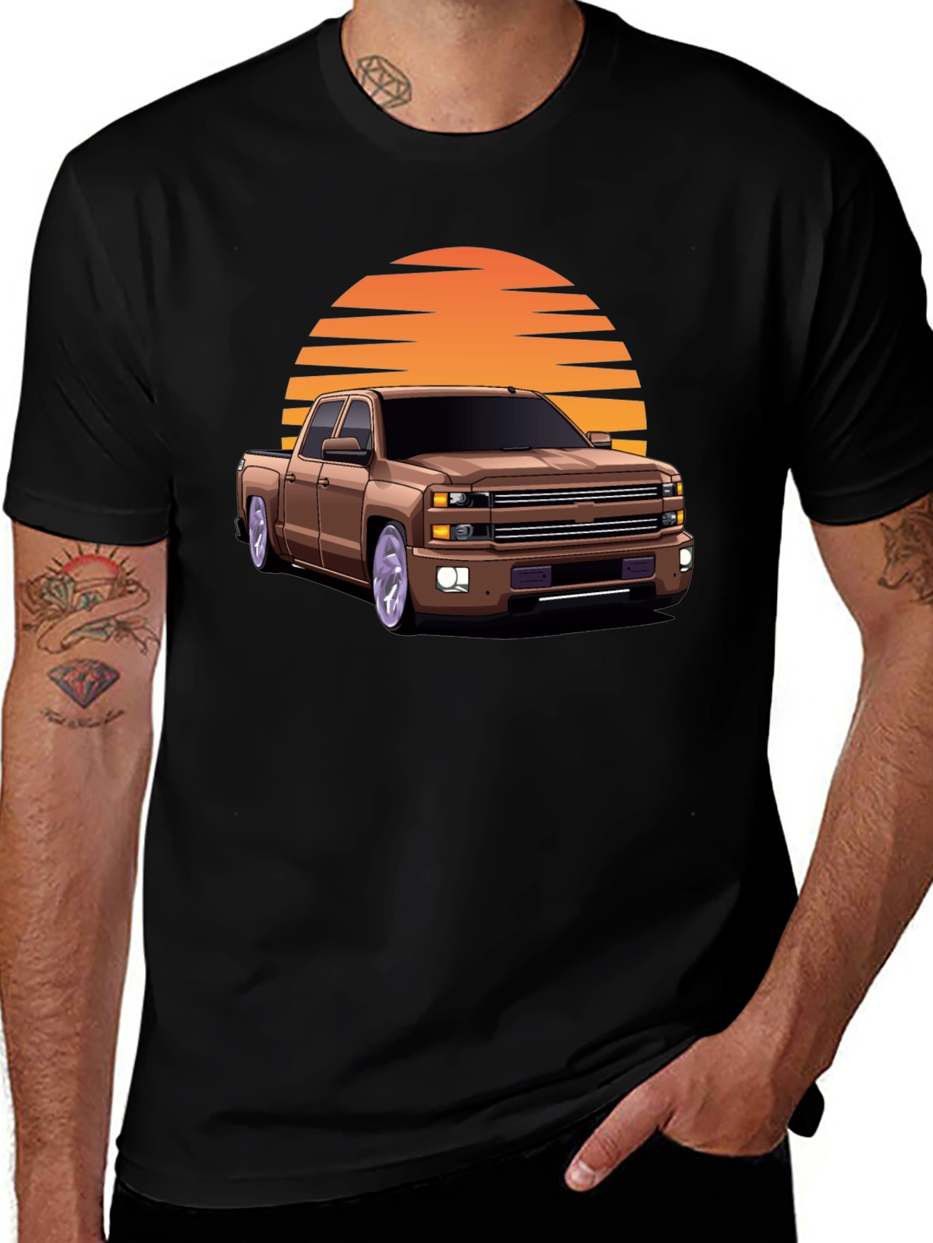 Truck & Sunset Graphic T-Shirt - Modern Streetwear