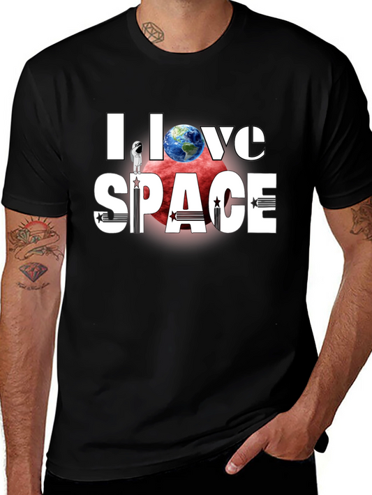 I Love Space T-Shirt - Graphic Print Tee