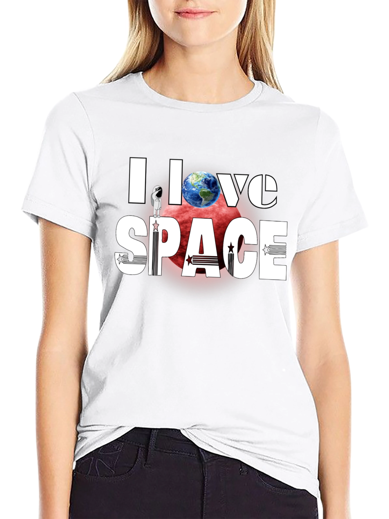 I Love Space T-Shirt - Graphic Print Tee