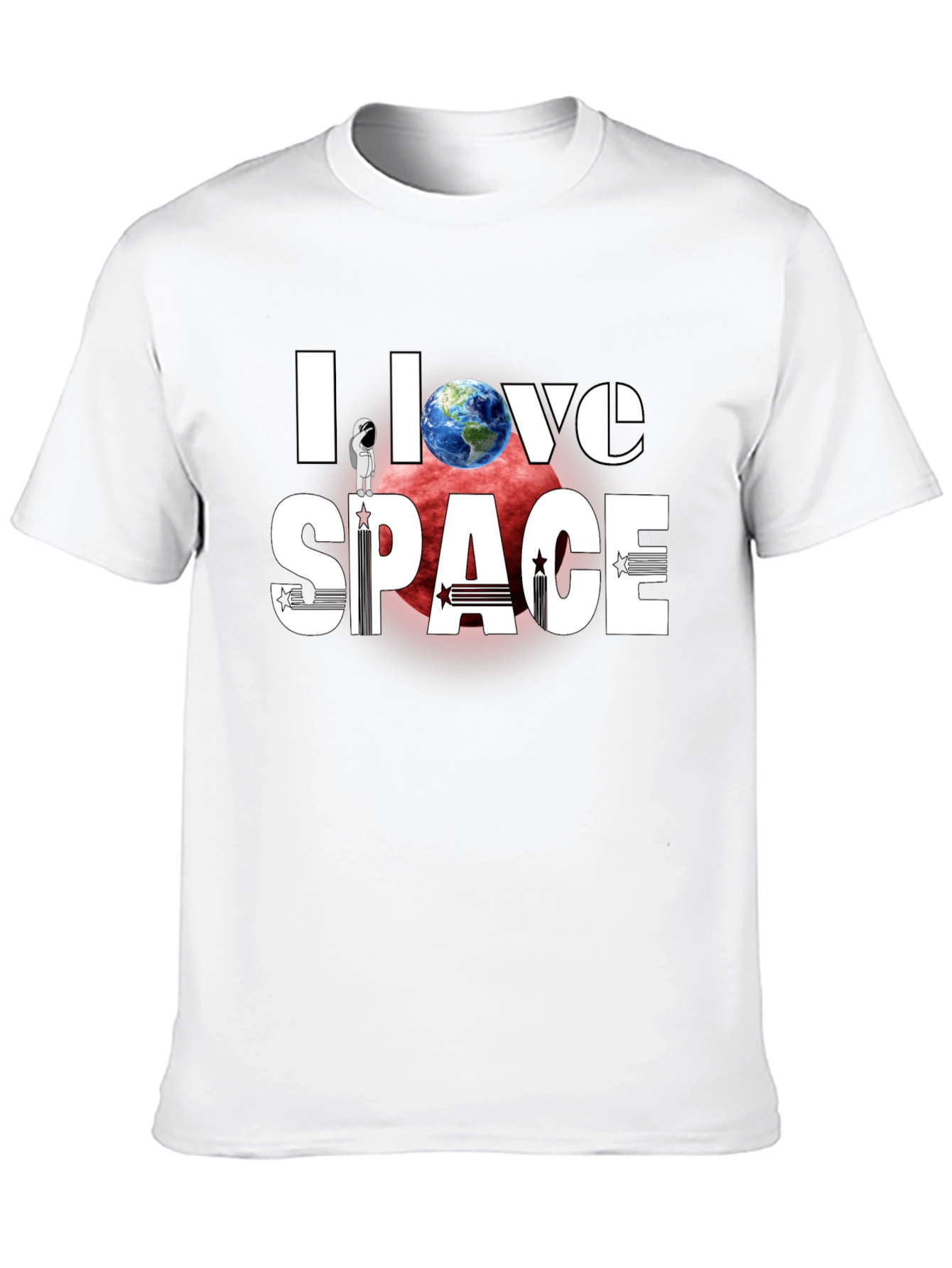 I Love Space T-Shirt - Graphic Print Tee