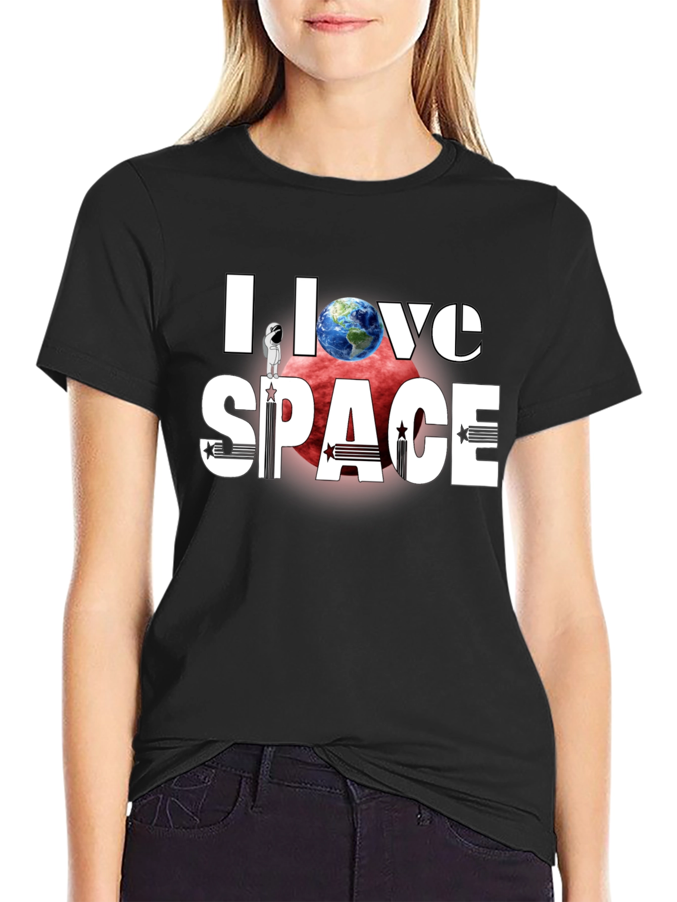 I Love Space T-Shirt - Graphic Print Tee