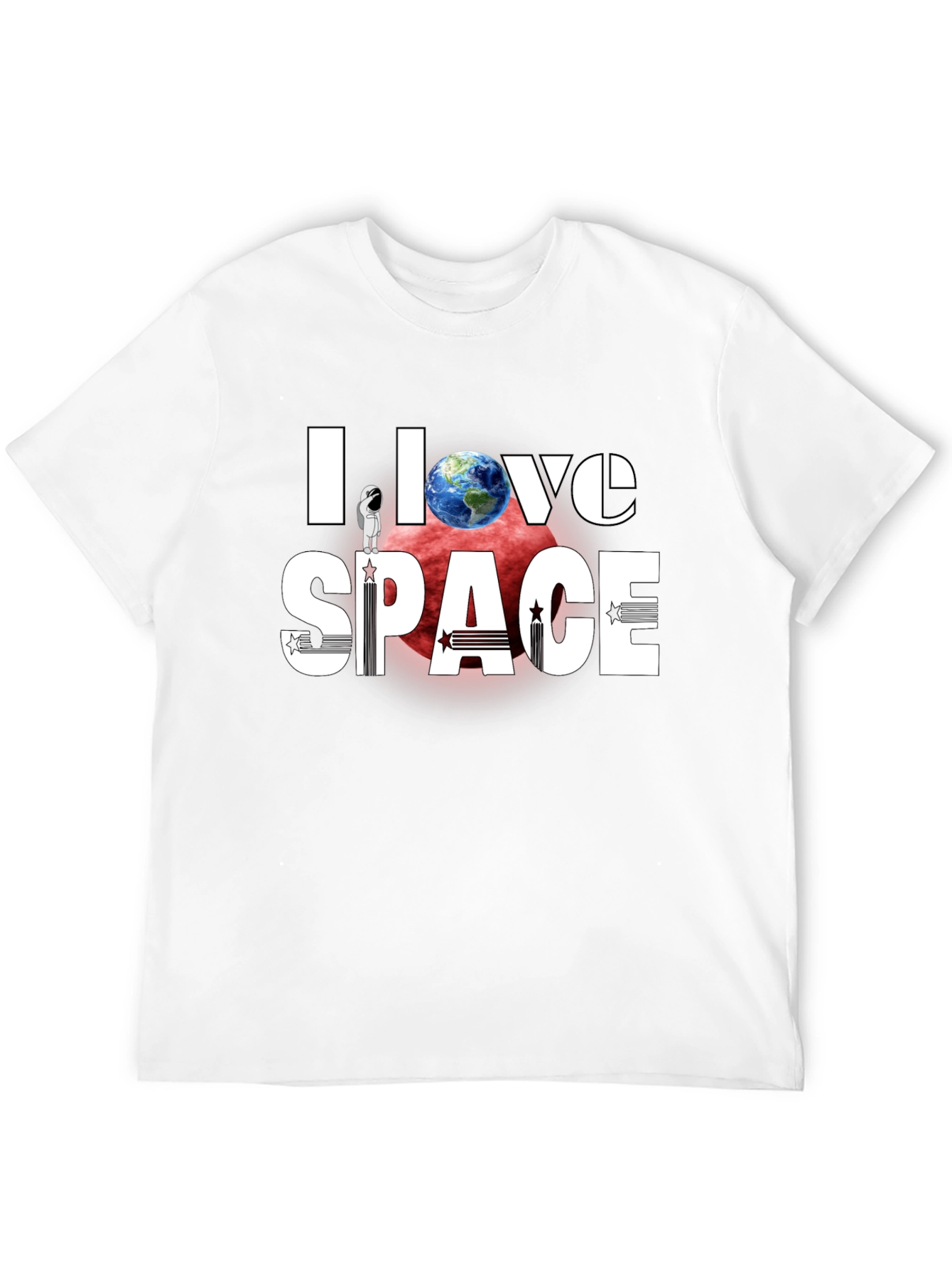 I Love Space T-Shirt - Graphic Print Tee