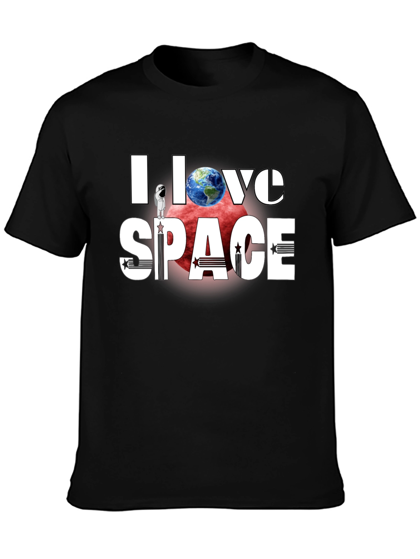 I Love Space T-Shirt - Graphic Print Tee