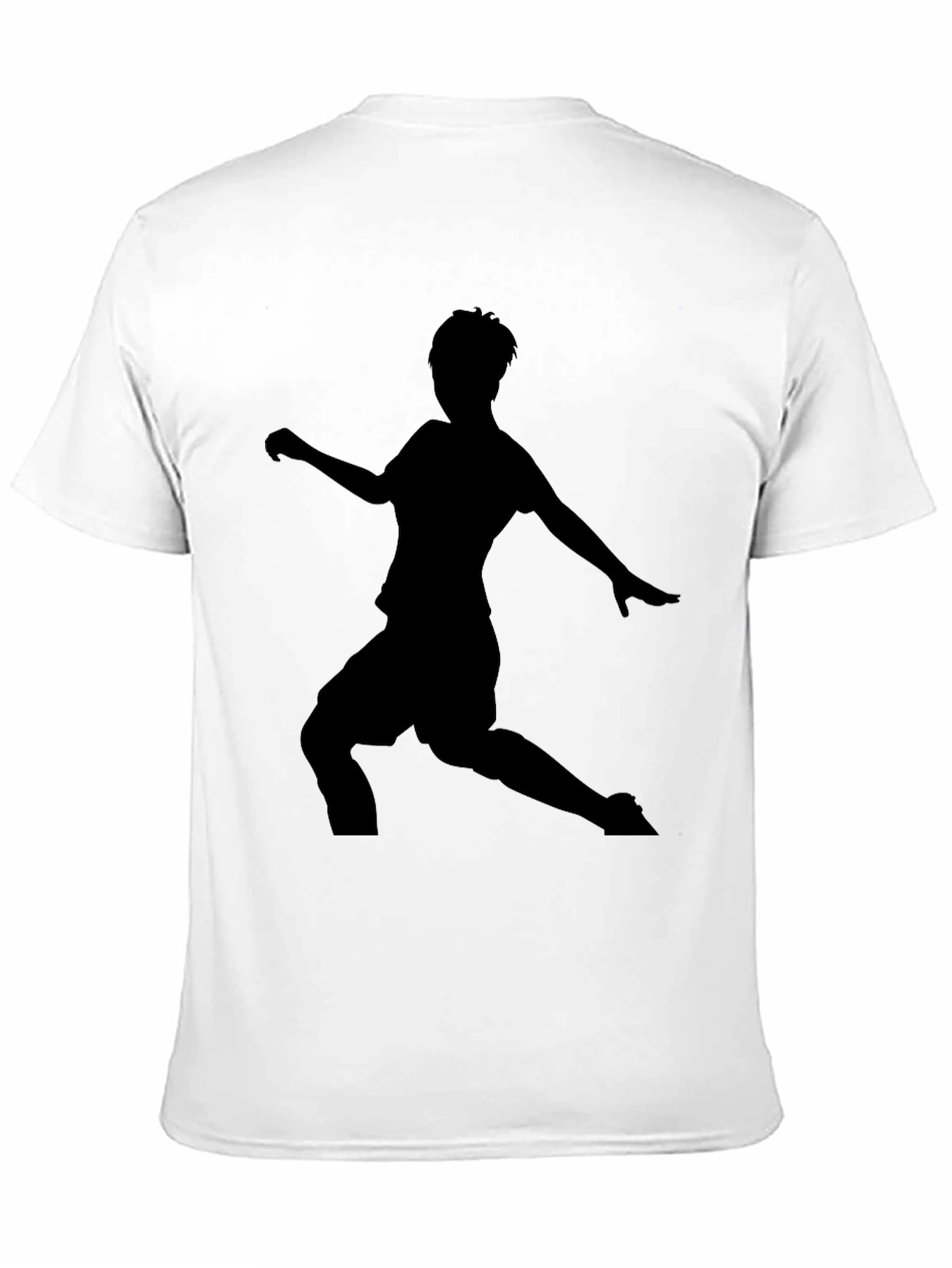 Mens Black Soccer Silhouette Graphic Tee