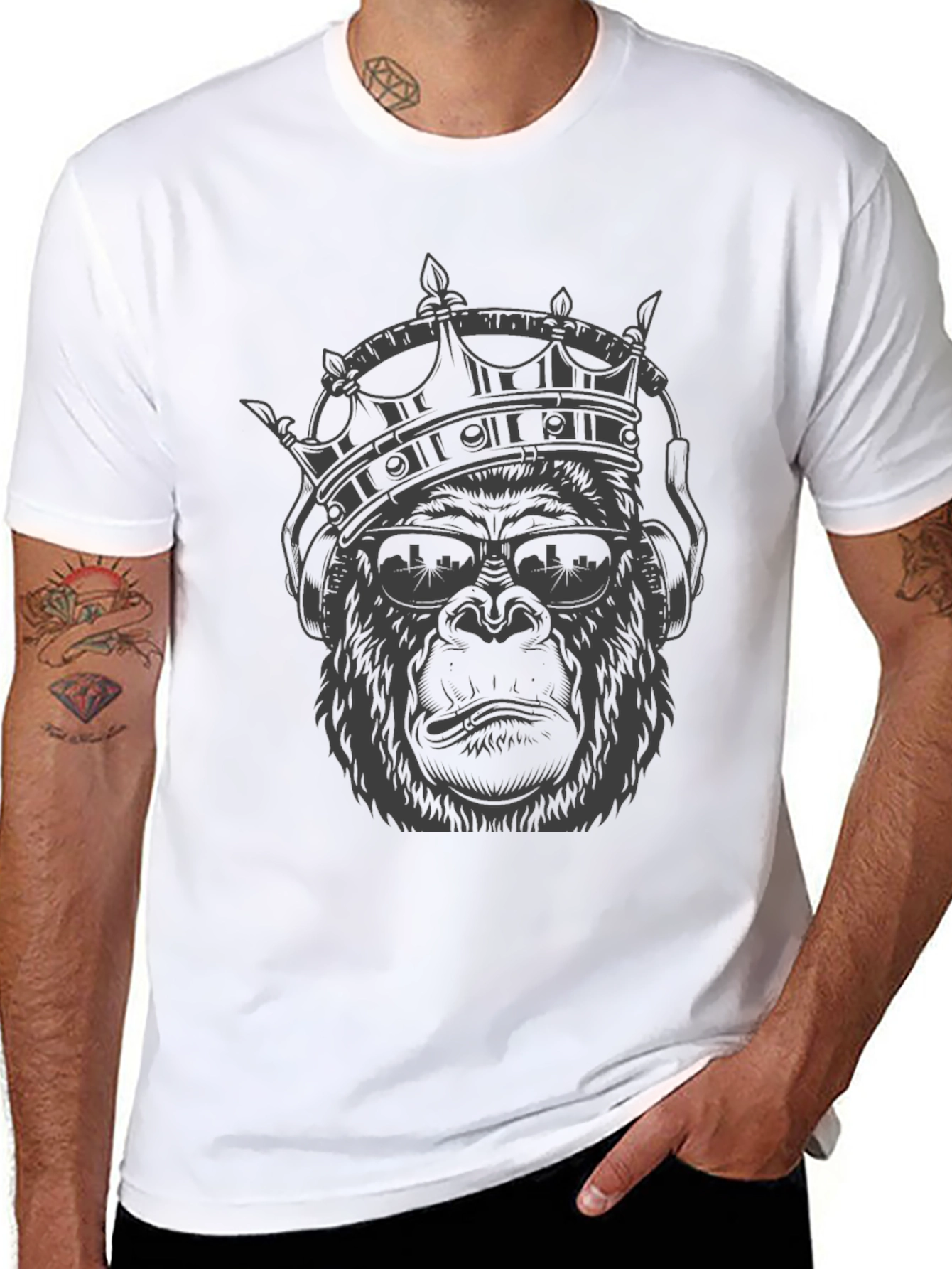 King Kong Tee - Crowned Gorilla Graphic T-Shirt