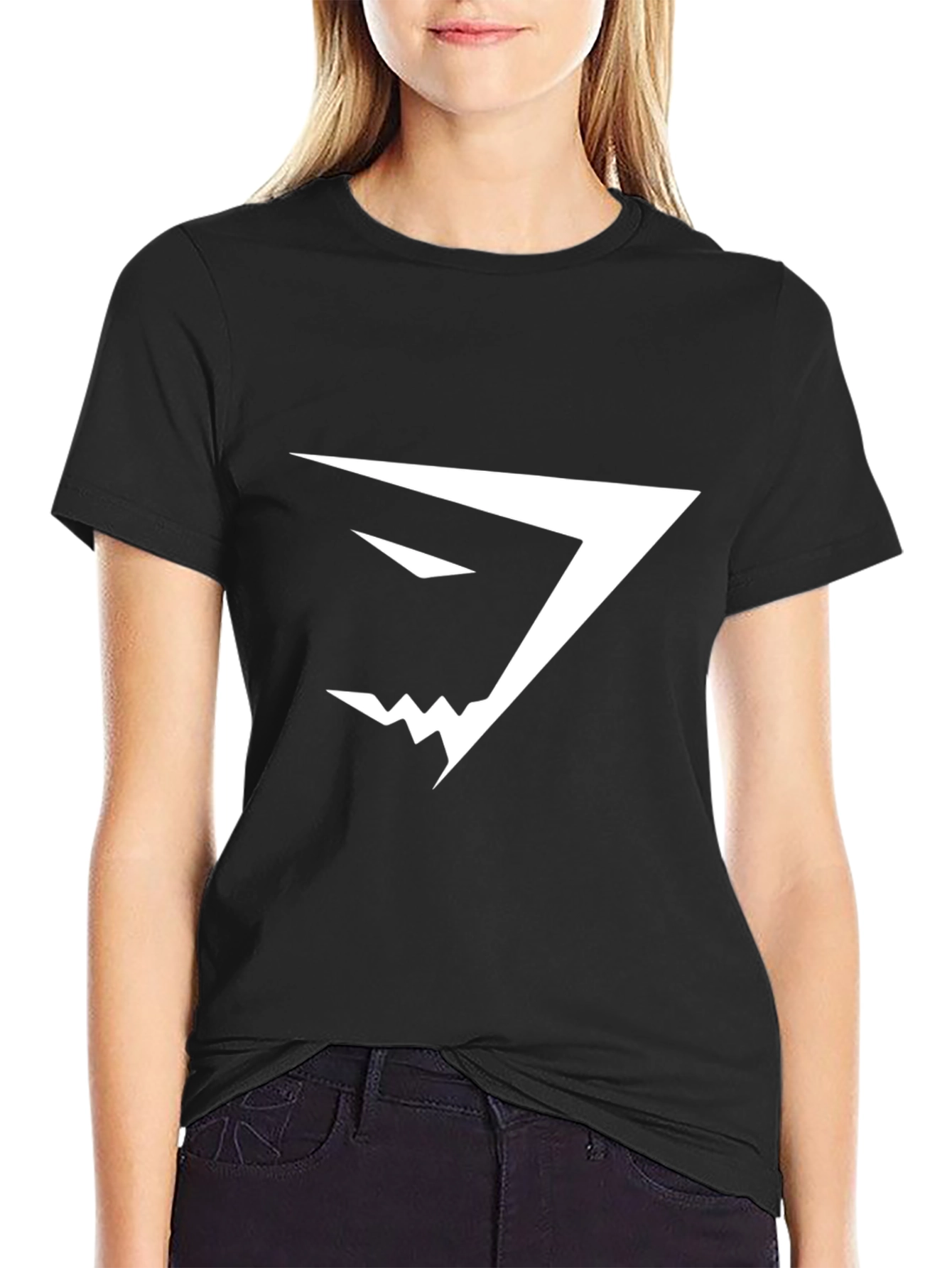Mens Black T-Shirt with White Gym Logo
