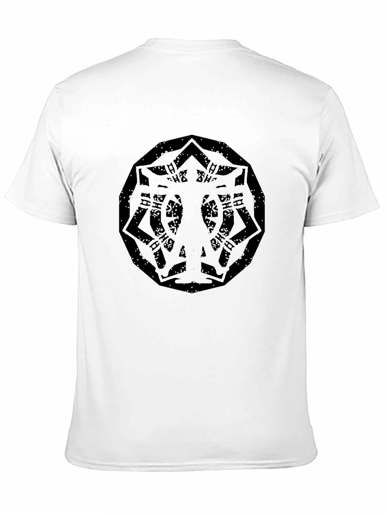 Mens Black Graphic Tee - Abstract Print