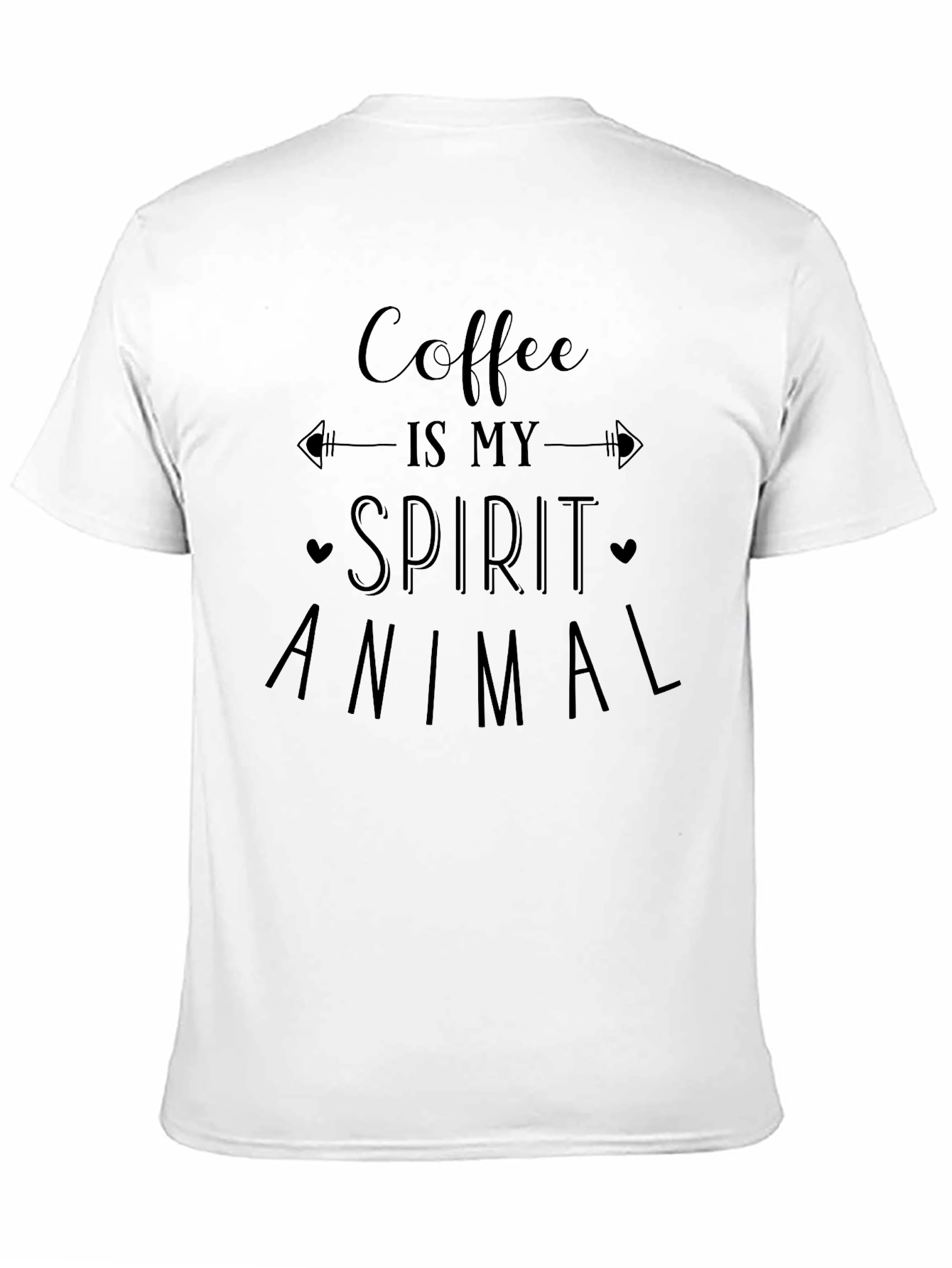 Coffee is My Spirit Animal Graphic Tee - Black