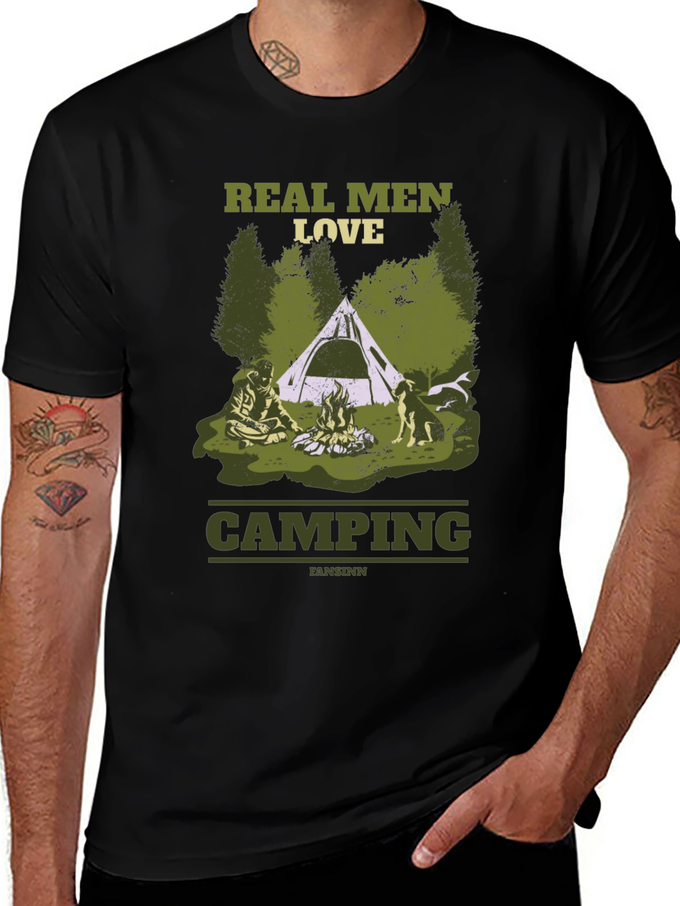 Real Men Love Camping Graphic T-Shirt