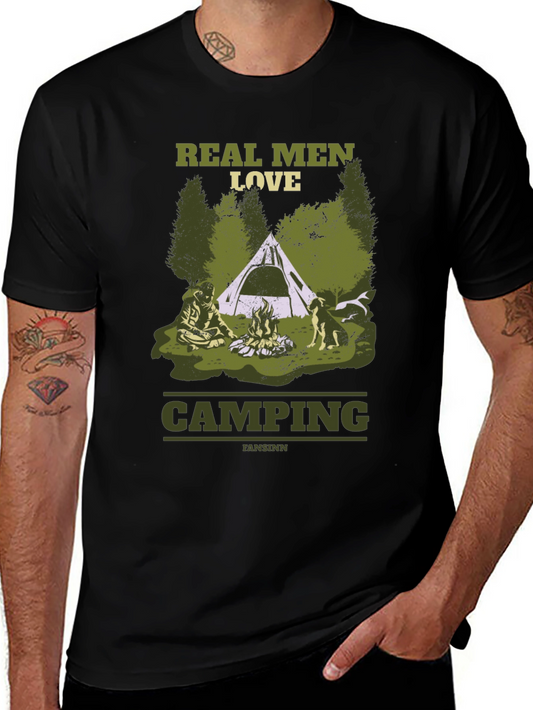 Real Men Love Camping Graphic T-Shirt