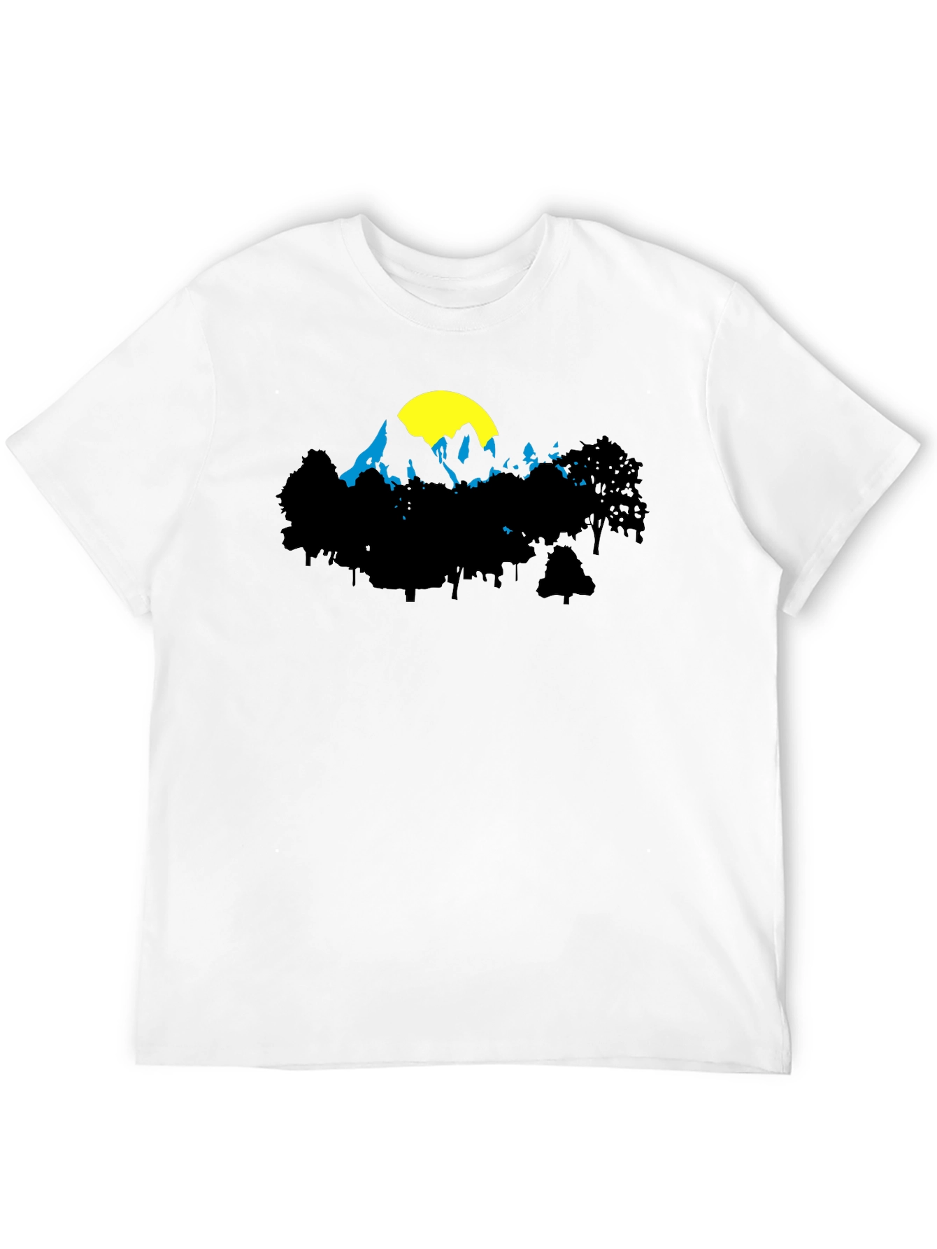 Mountain Silhouette Graphic Tee - Black