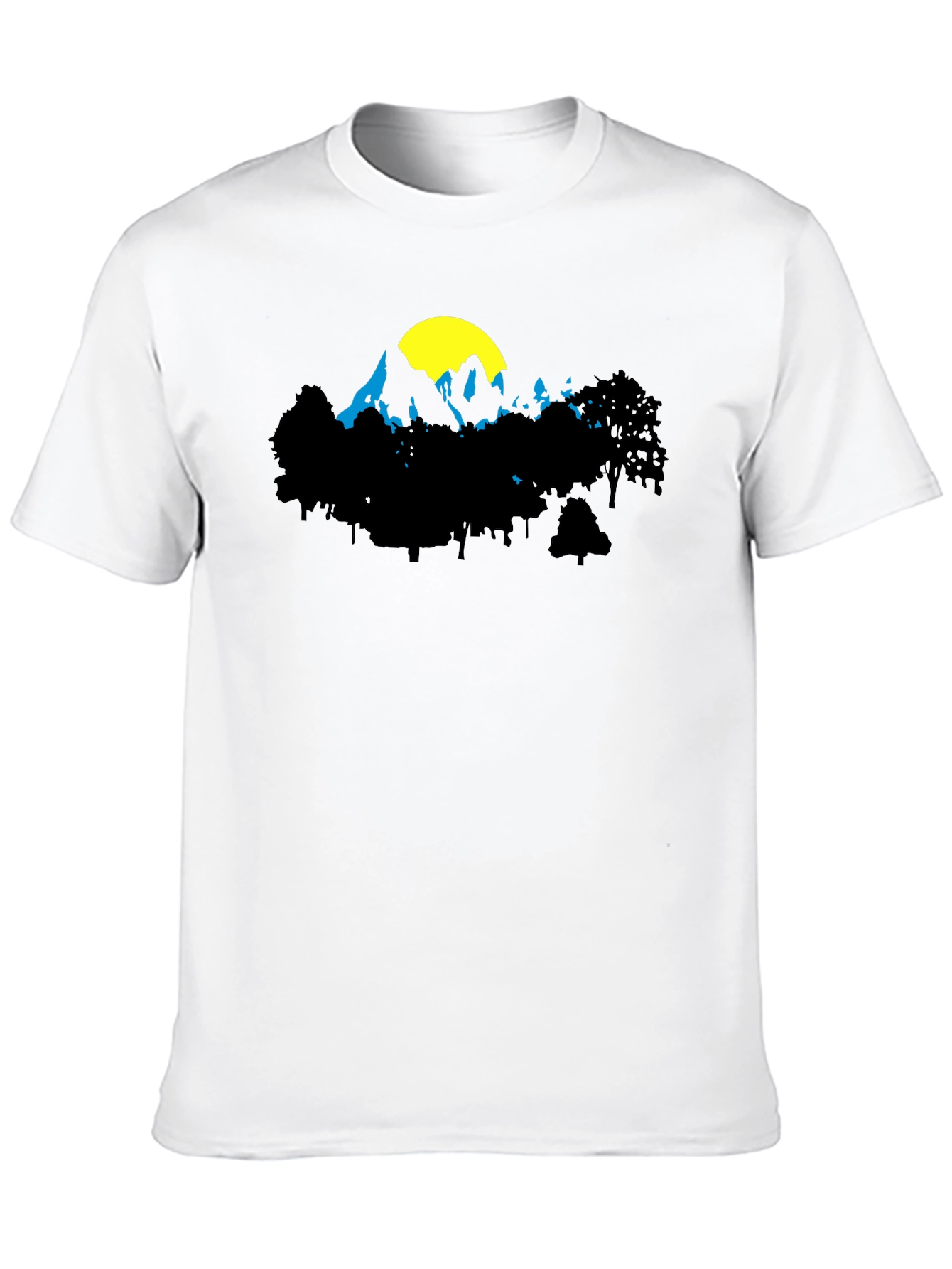 Mountain Silhouette Graphic Tee - Black