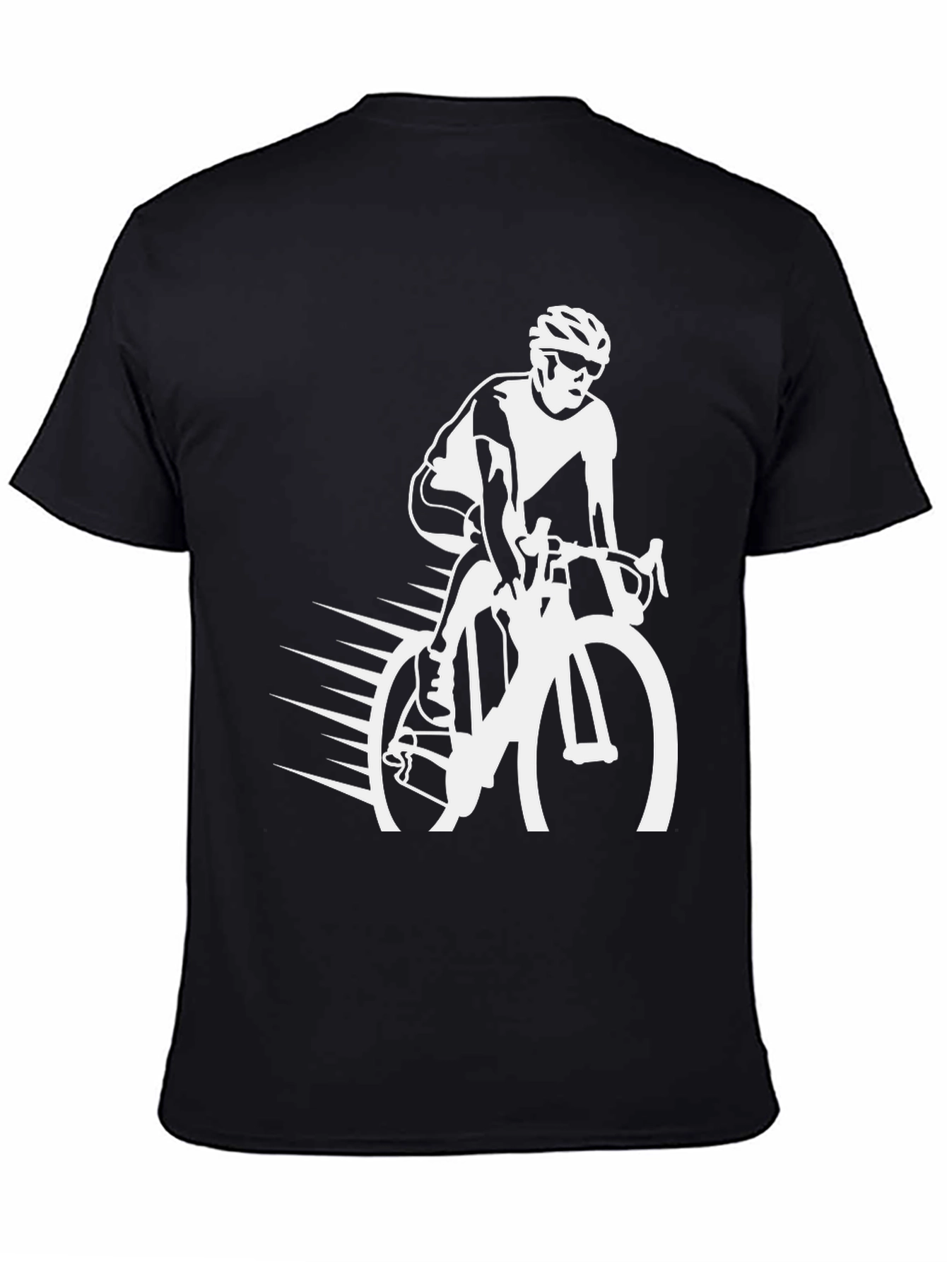 Cycling Graphic Tee - Black Cotton Blend