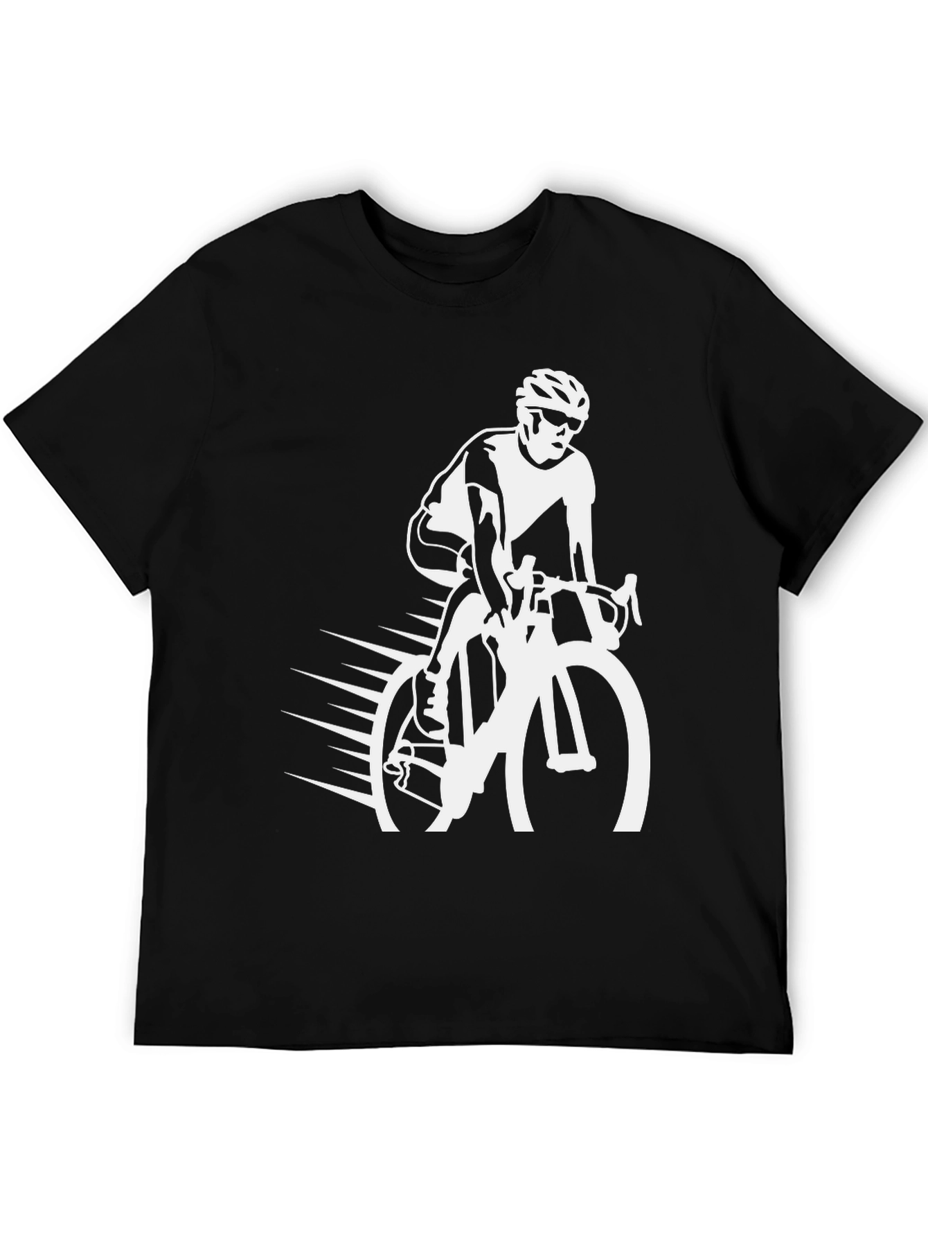 Cycling Graphic Tee - Black Cotton Blend