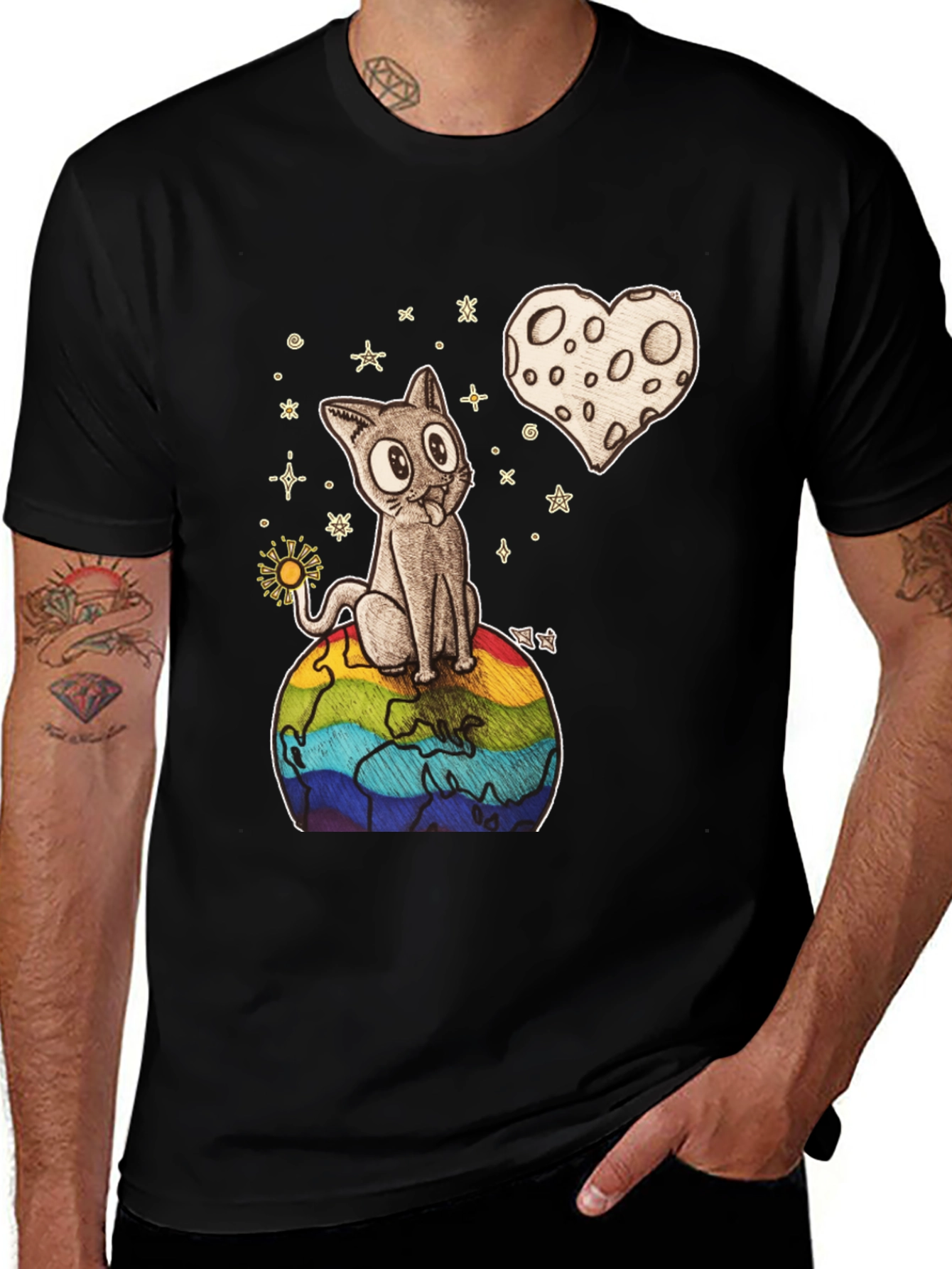 Cat on Earth Graphic Tee