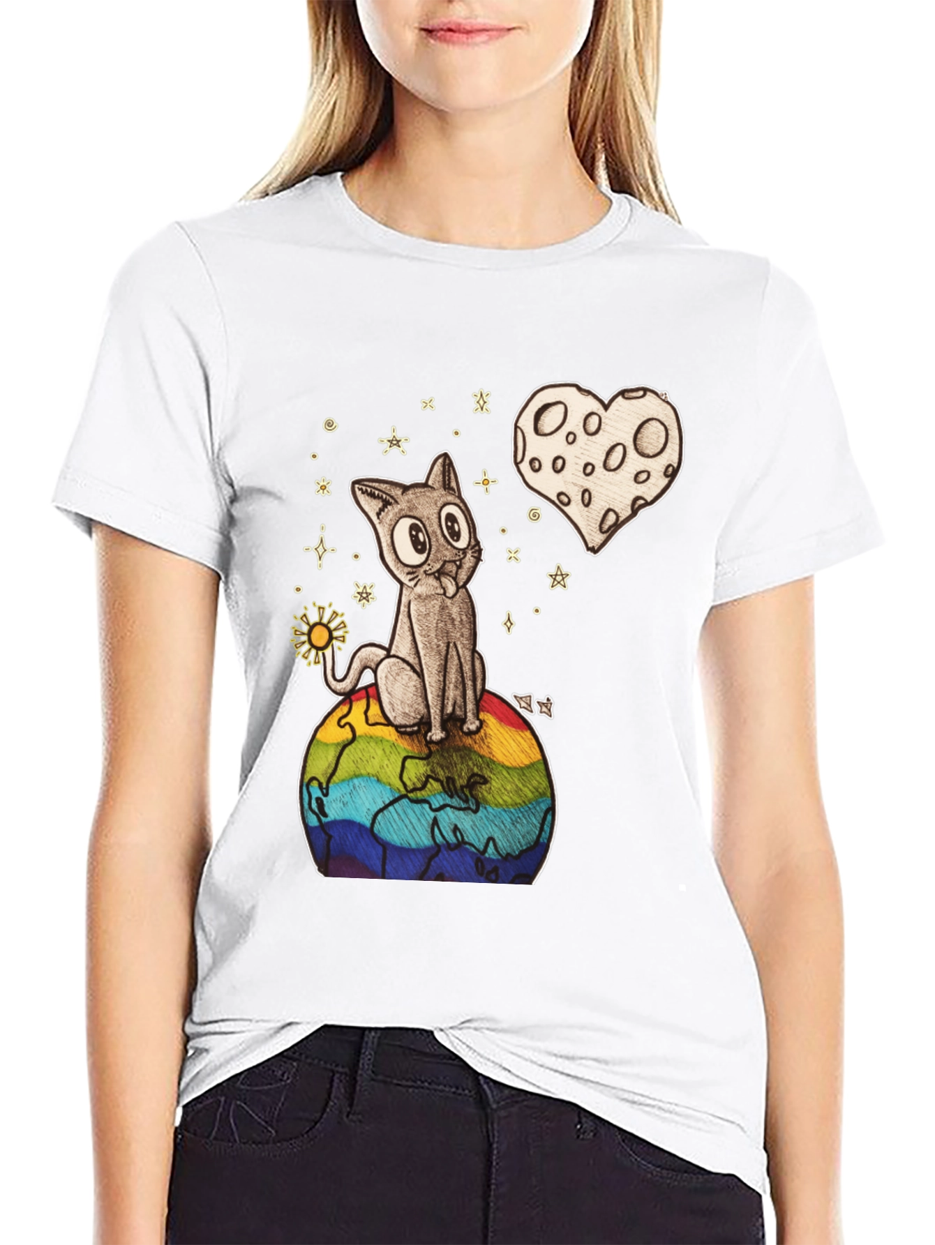 Cat on Earth Graphic Tee