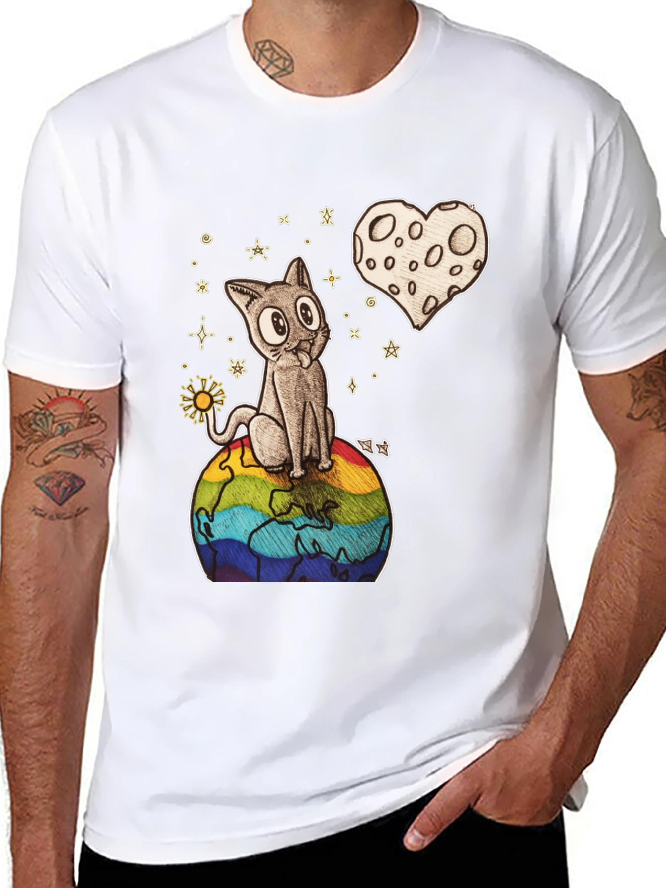 Cat on Earth Graphic Tee