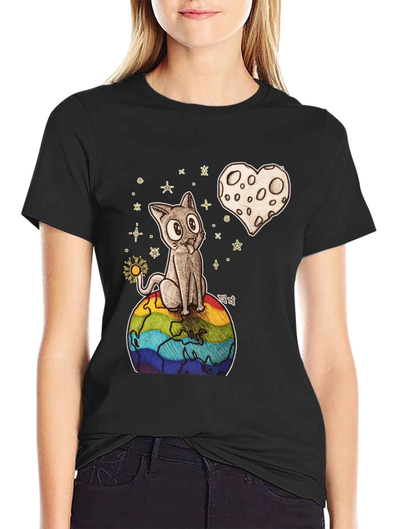Cat on Earth Graphic Tee
