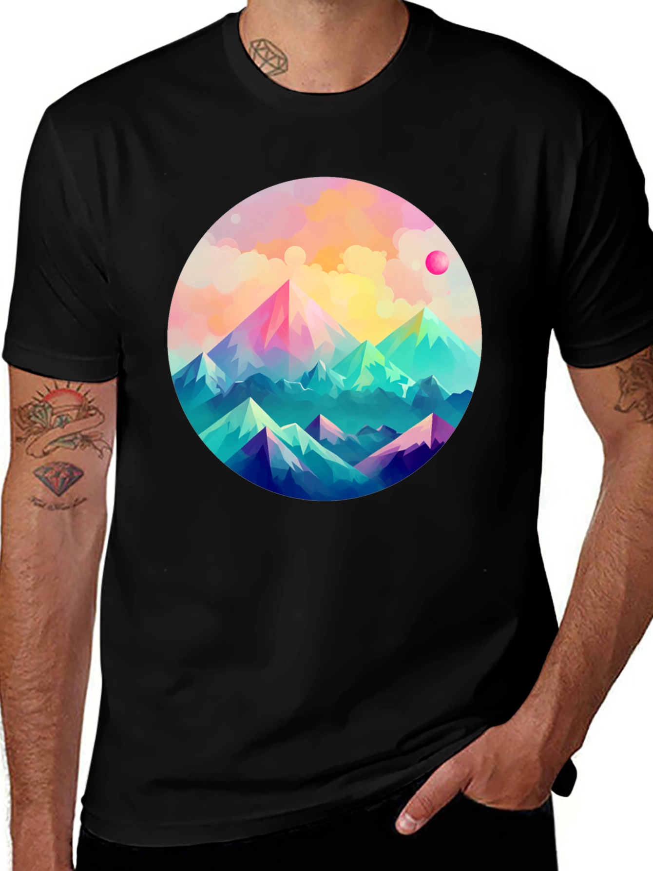 Mountainscape Graphic Tee - Artistic Comfort