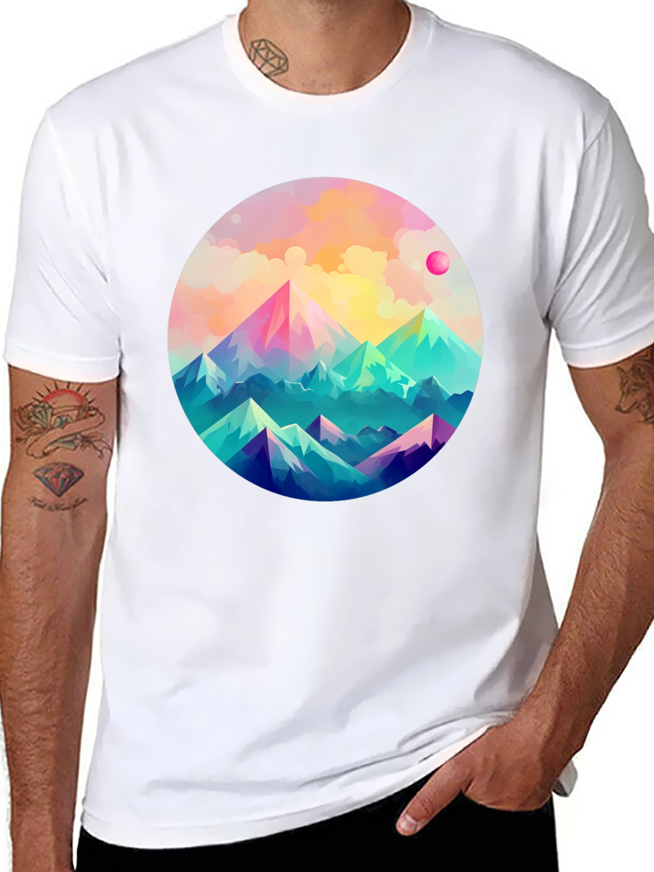 Mountainscape Graphic Tee - Artistic Comfort