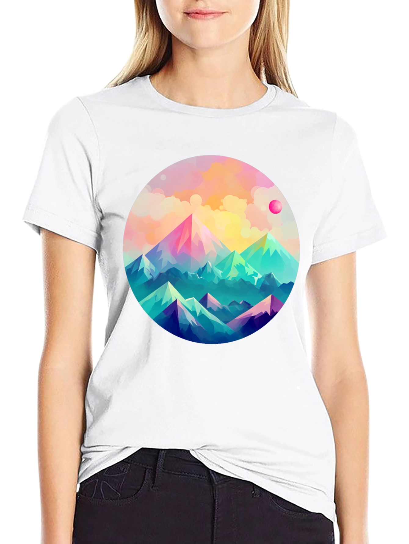 Mountainscape Graphic Tee - Artistic Comfort