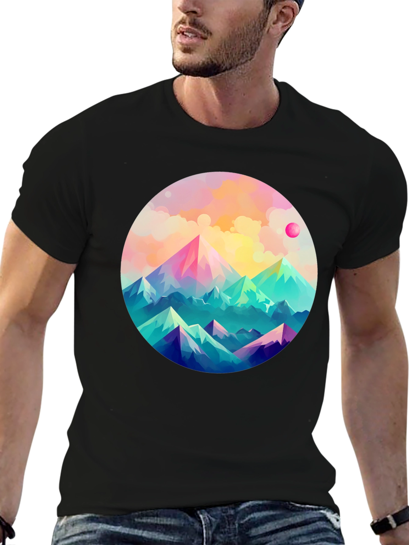 Mountainscape Graphic Tee - Artistic Comfort