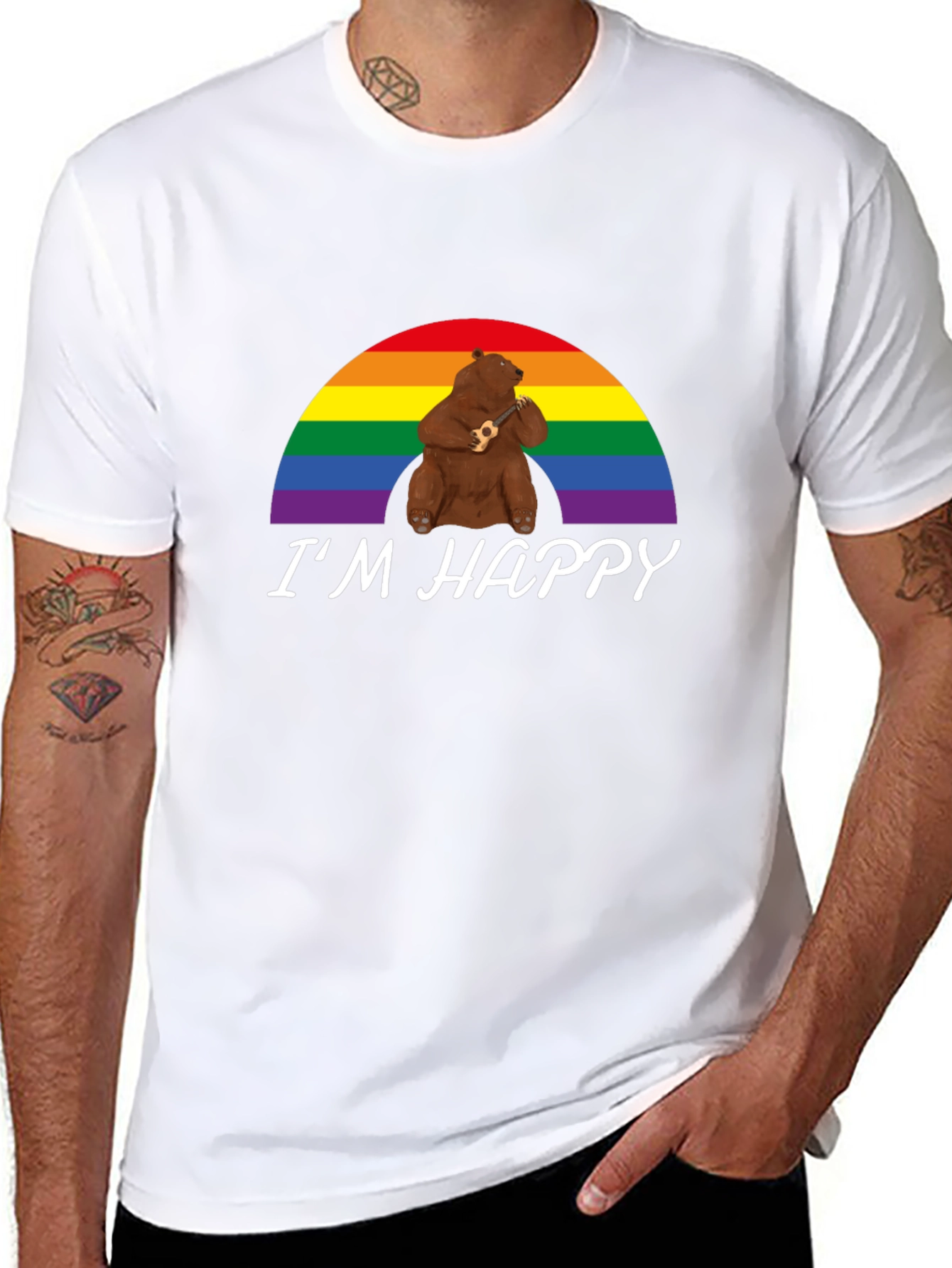 Im Happy Bear Rainbow Pride T-Shirt