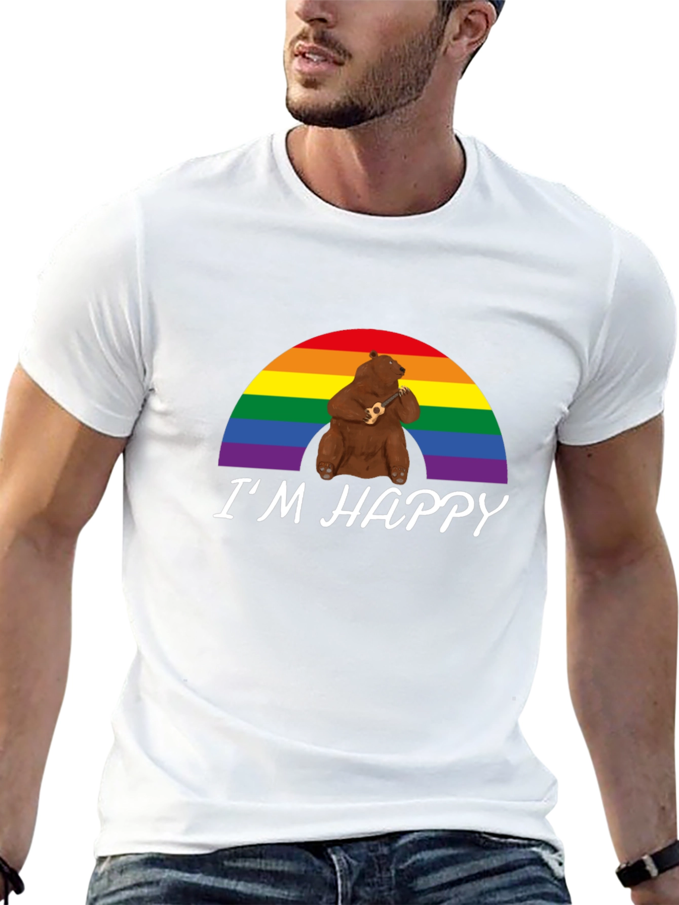 Im Happy Bear Rainbow Pride T-Shirt