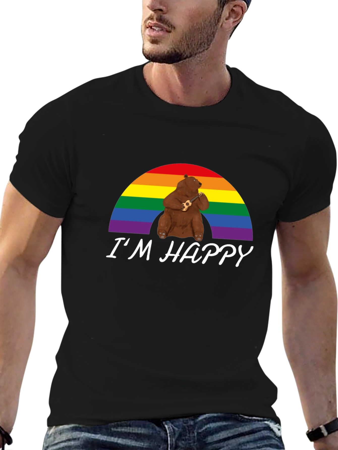 Im Happy Bear Rainbow Pride T-Shirt