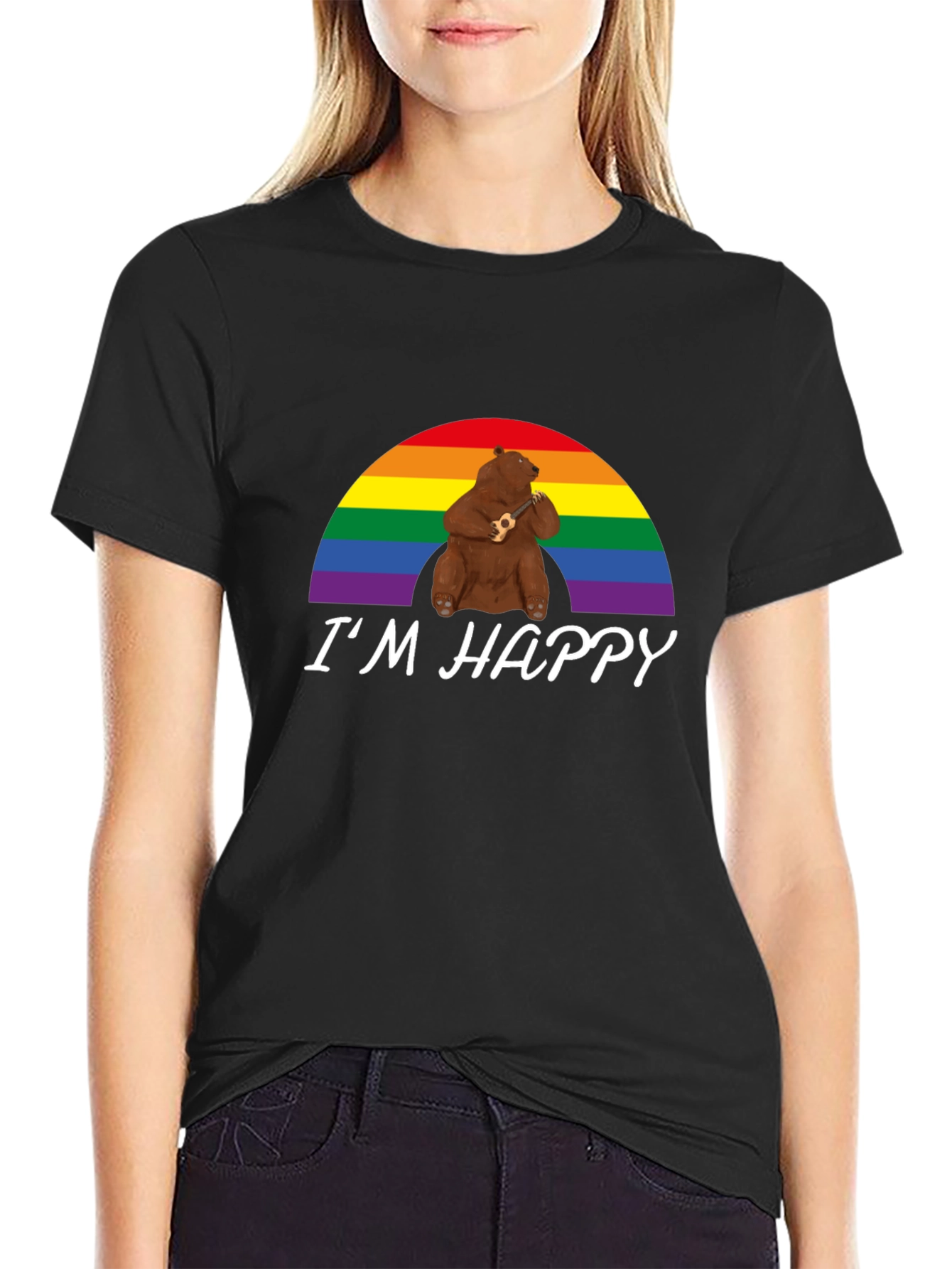 Im Happy Bear Rainbow Pride T-Shirt
