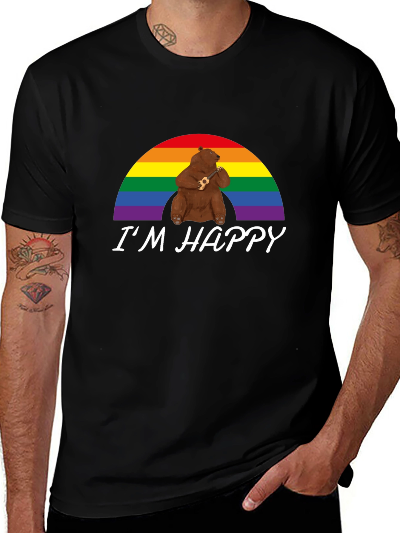 Im Happy Bear Rainbow Pride T-Shirt