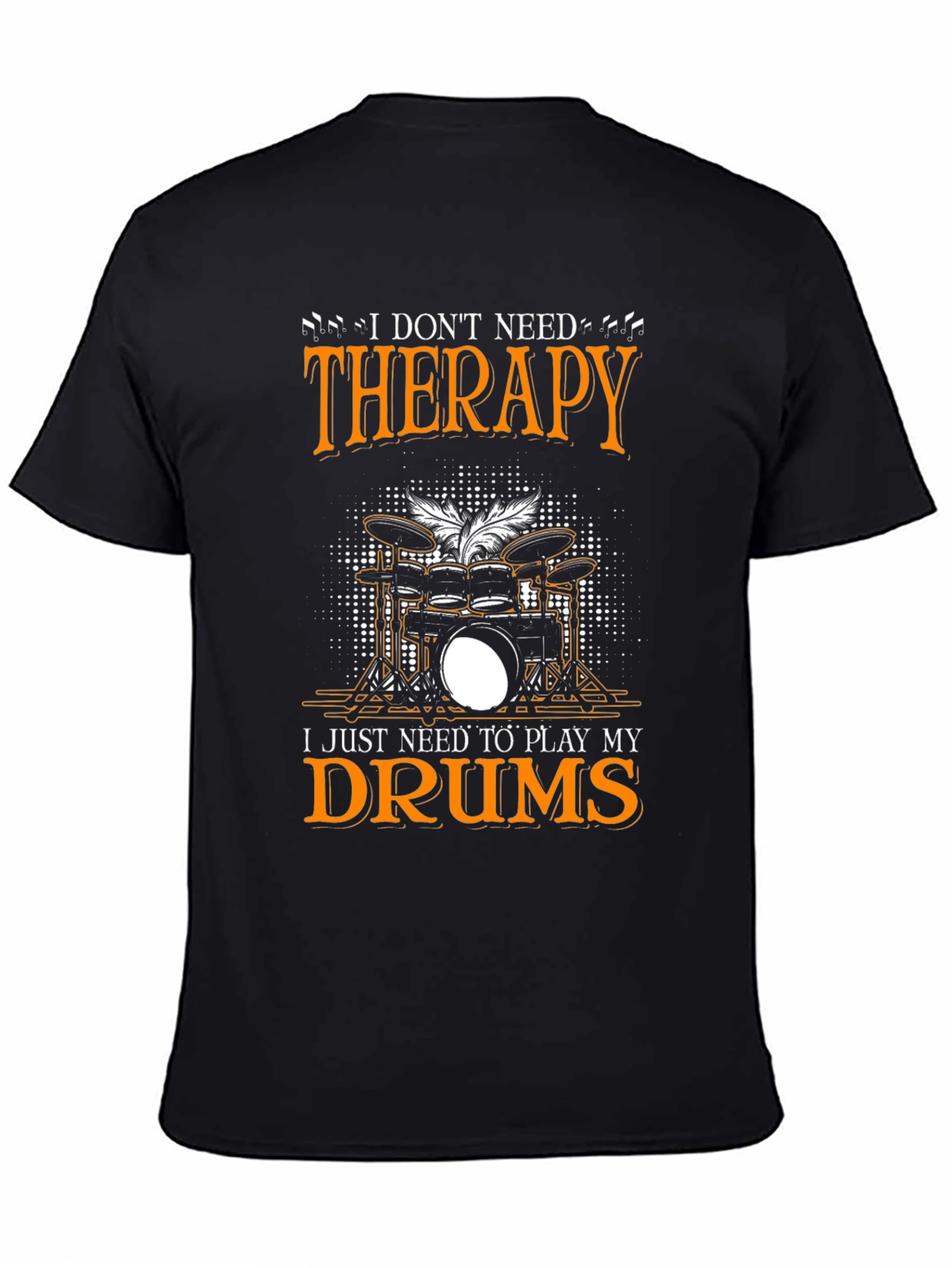 Drummer Therapy T-Shirt - Music Lover Tee