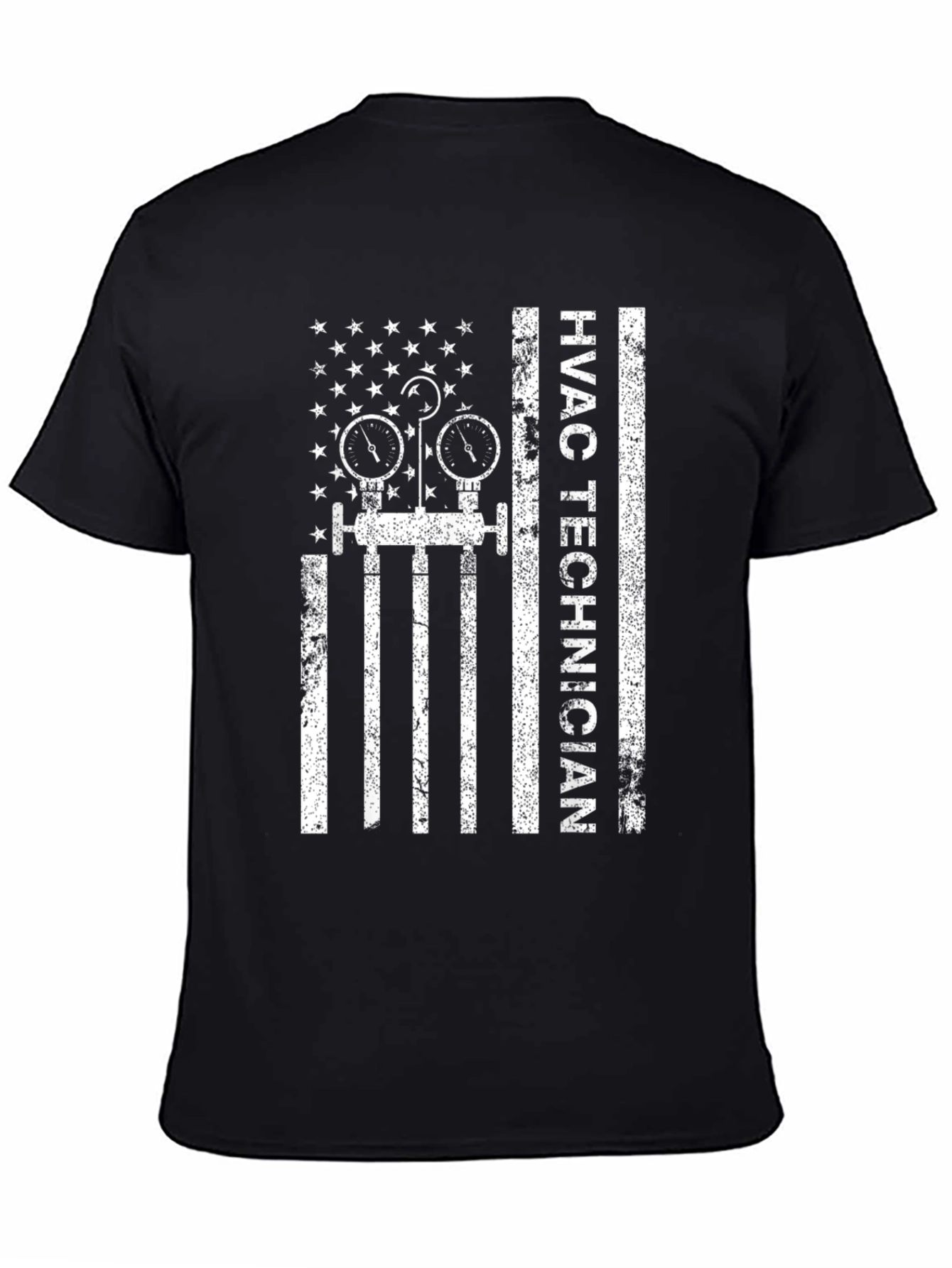 HVAC Technician American Flag T-Shirt