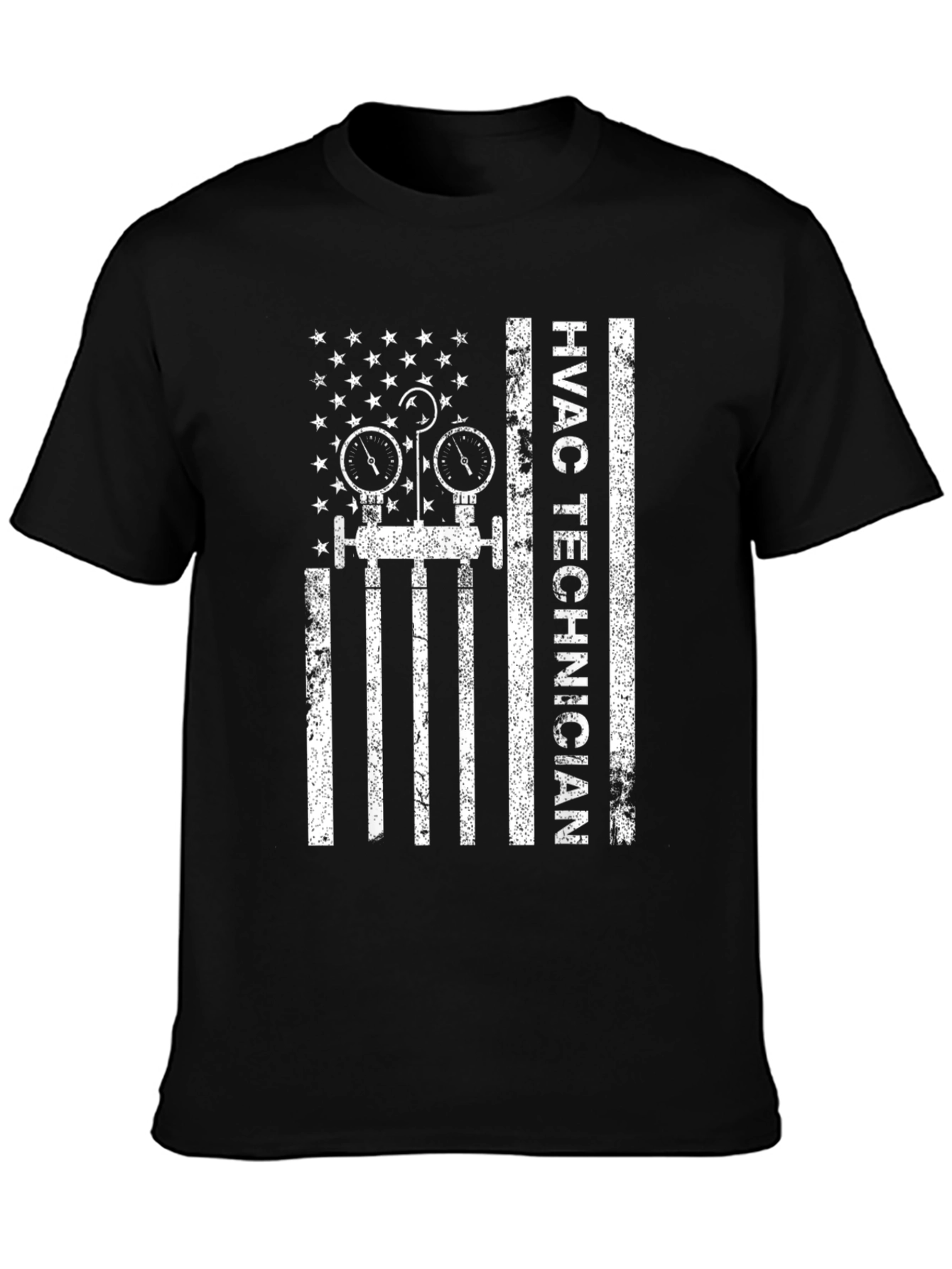 HVAC Technician American Flag T-Shirt