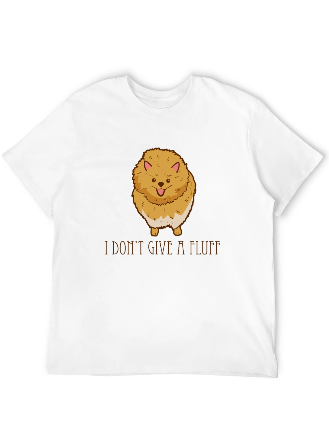 Funny Pomeranian I Dont Give A Fluff Black T-Shirt