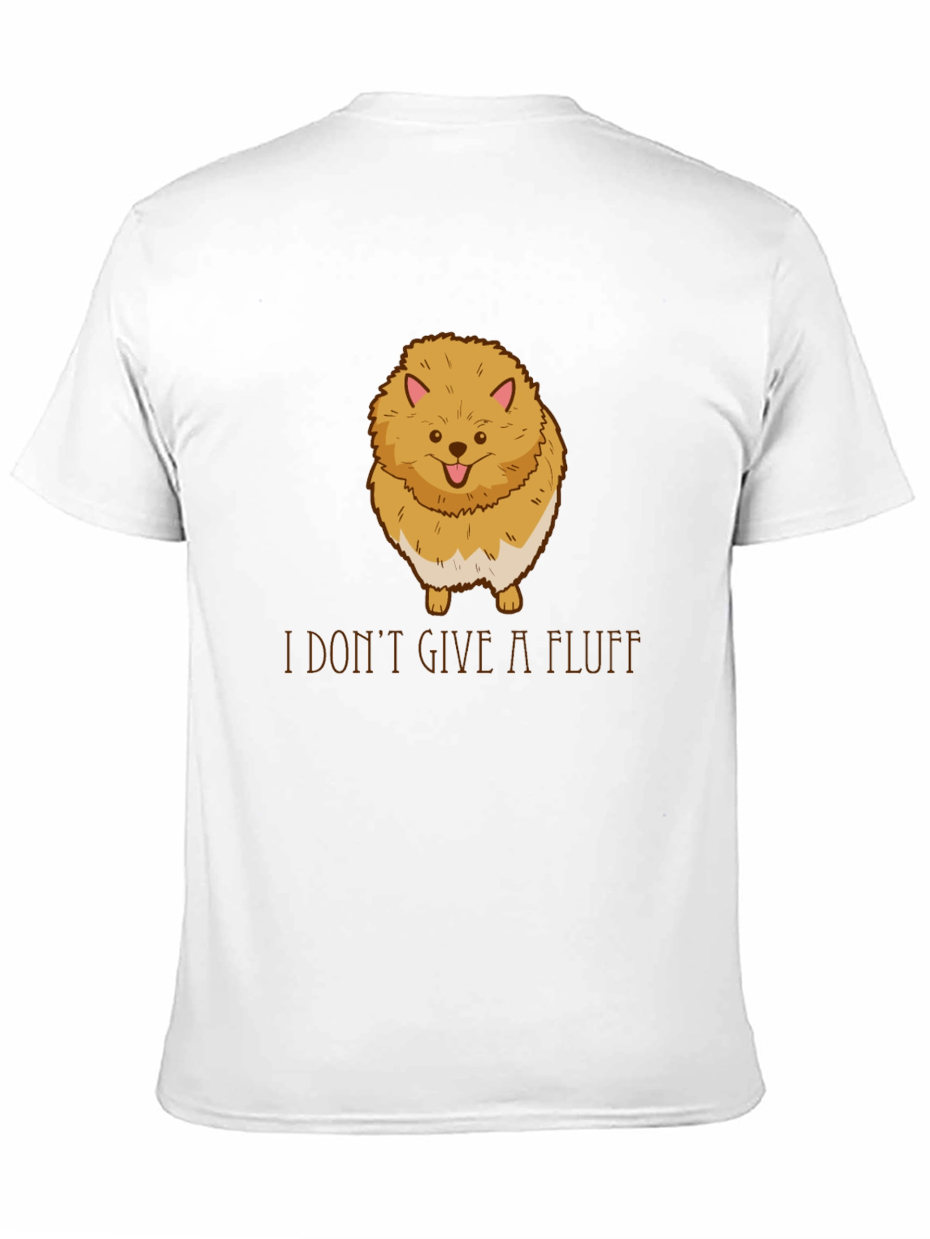 Funny Pomeranian I Dont Give A Fluff Black T-Shirt