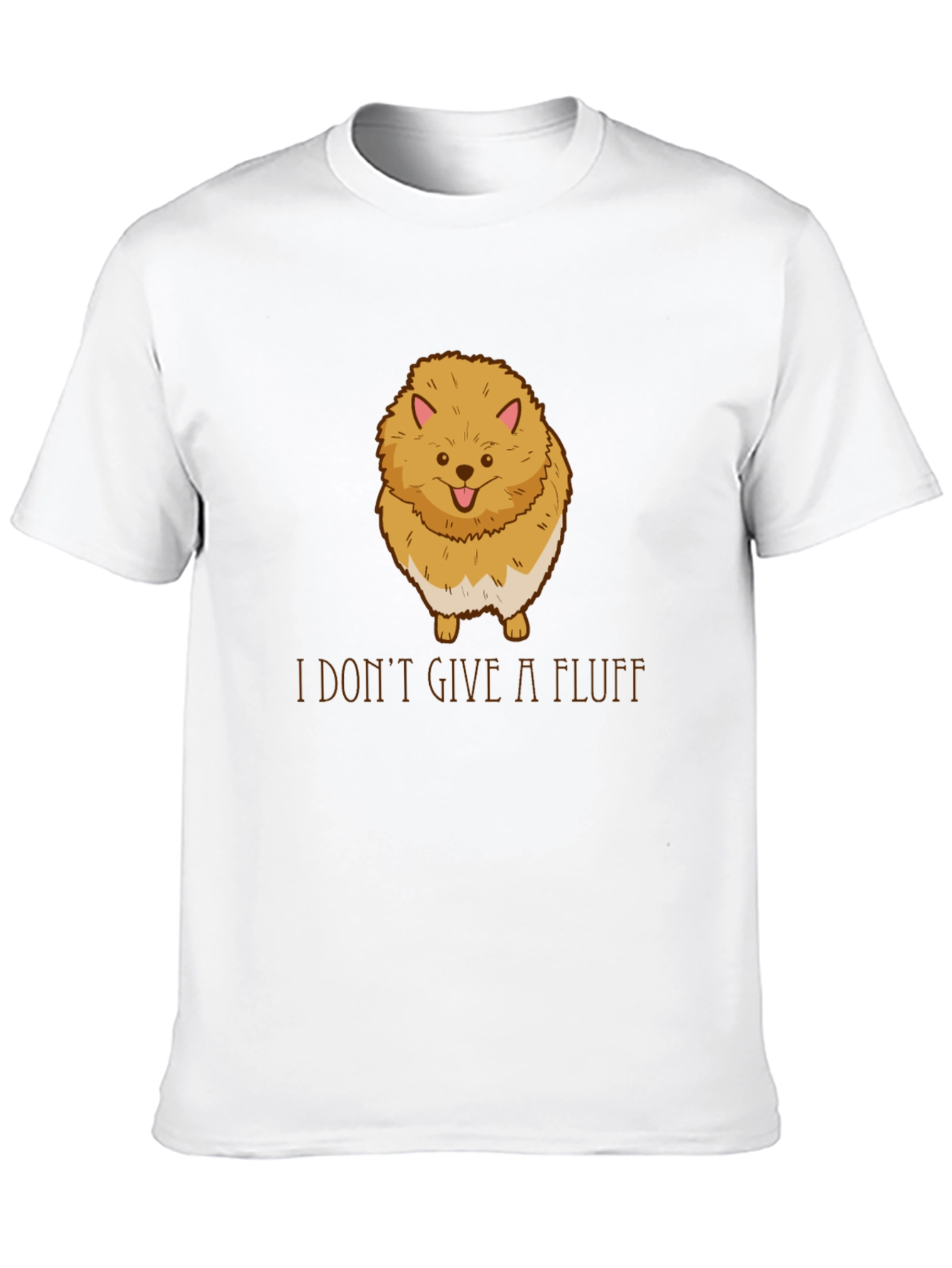 Funny Pomeranian I Dont Give A Fluff Black T-Shirt